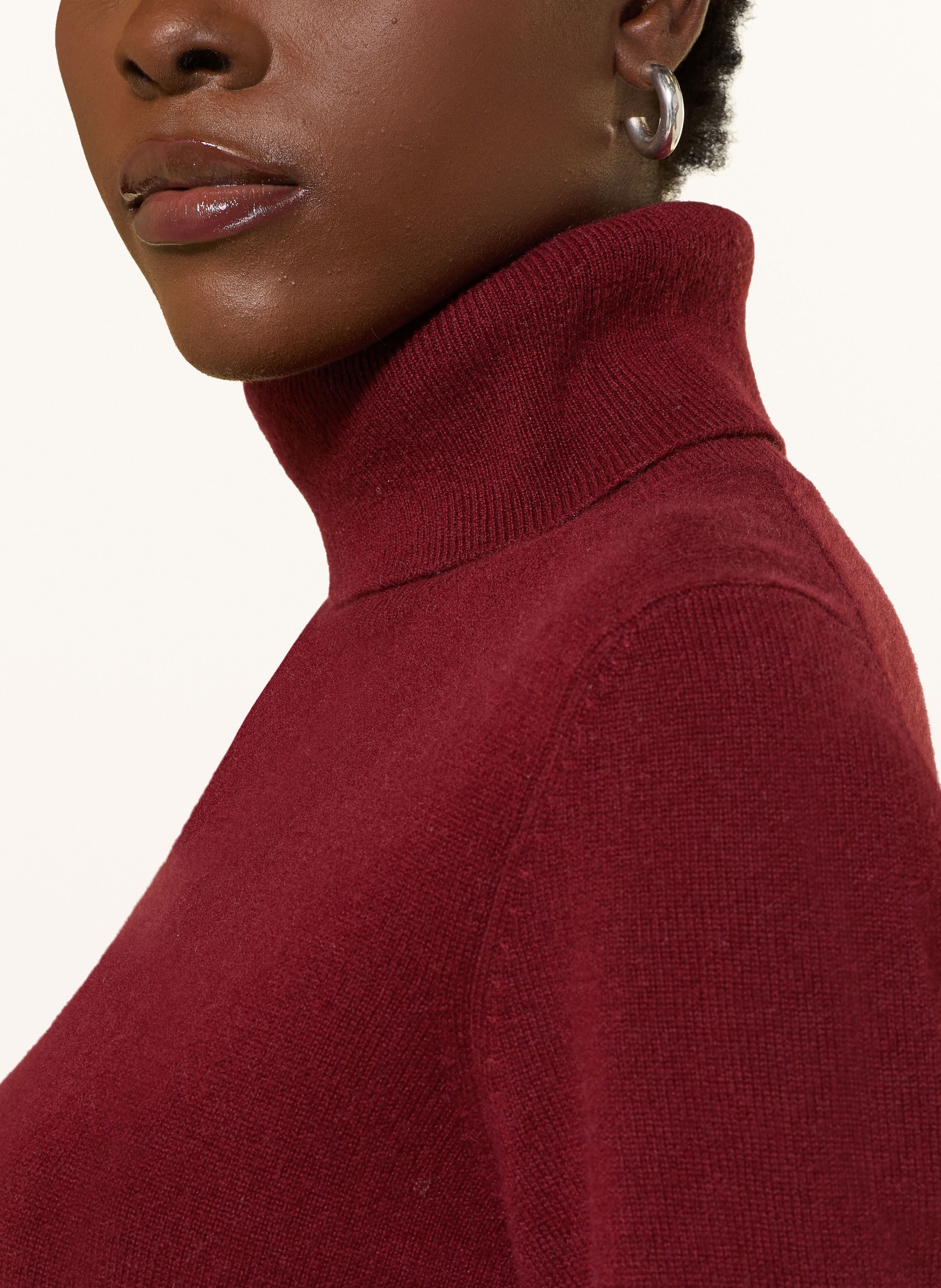lilienfels Rollkragenpullover aus Cashmere: DUNKELROT