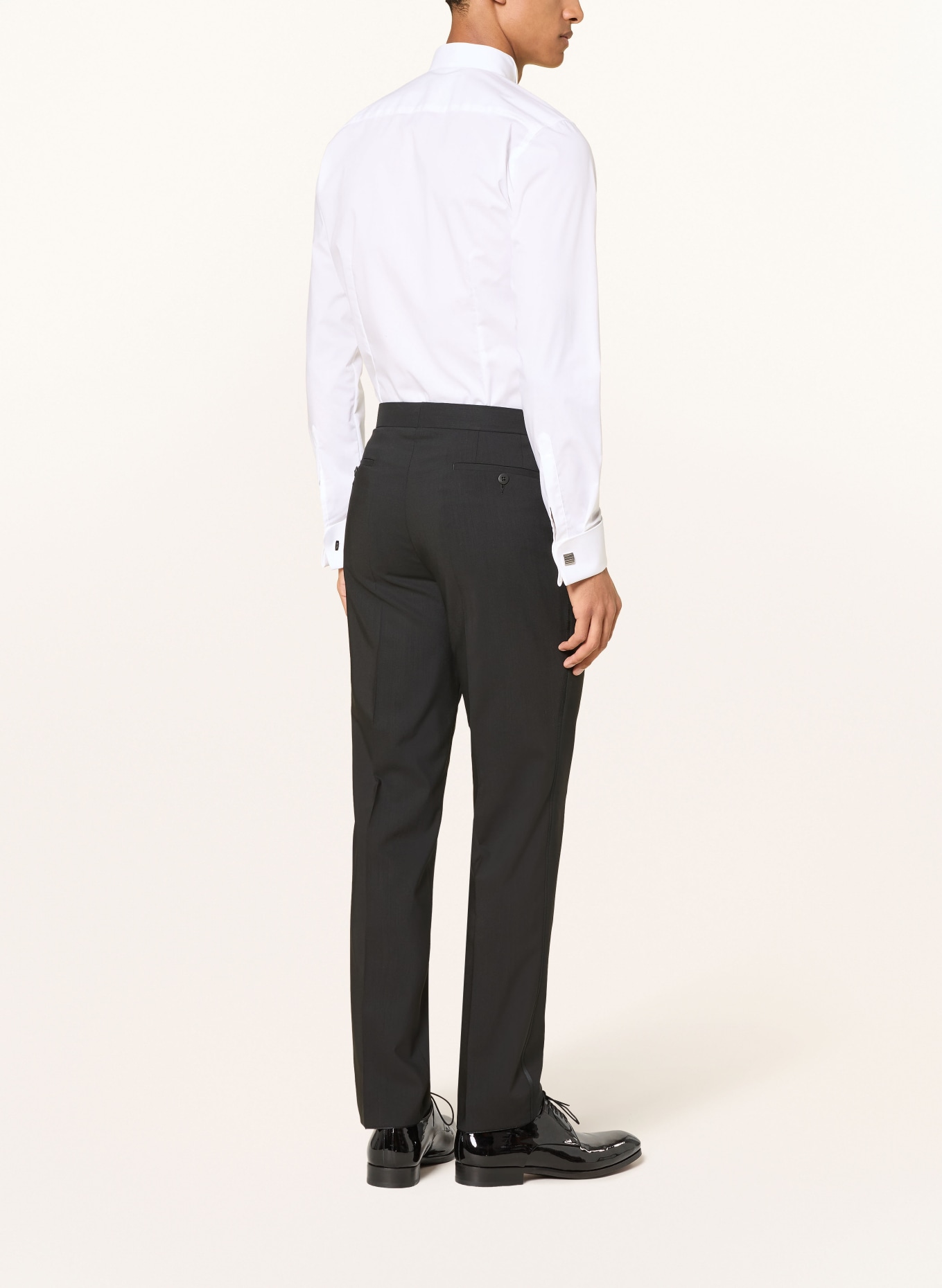 DRESSLER Smokingbroek Shaped Fit: ZWART