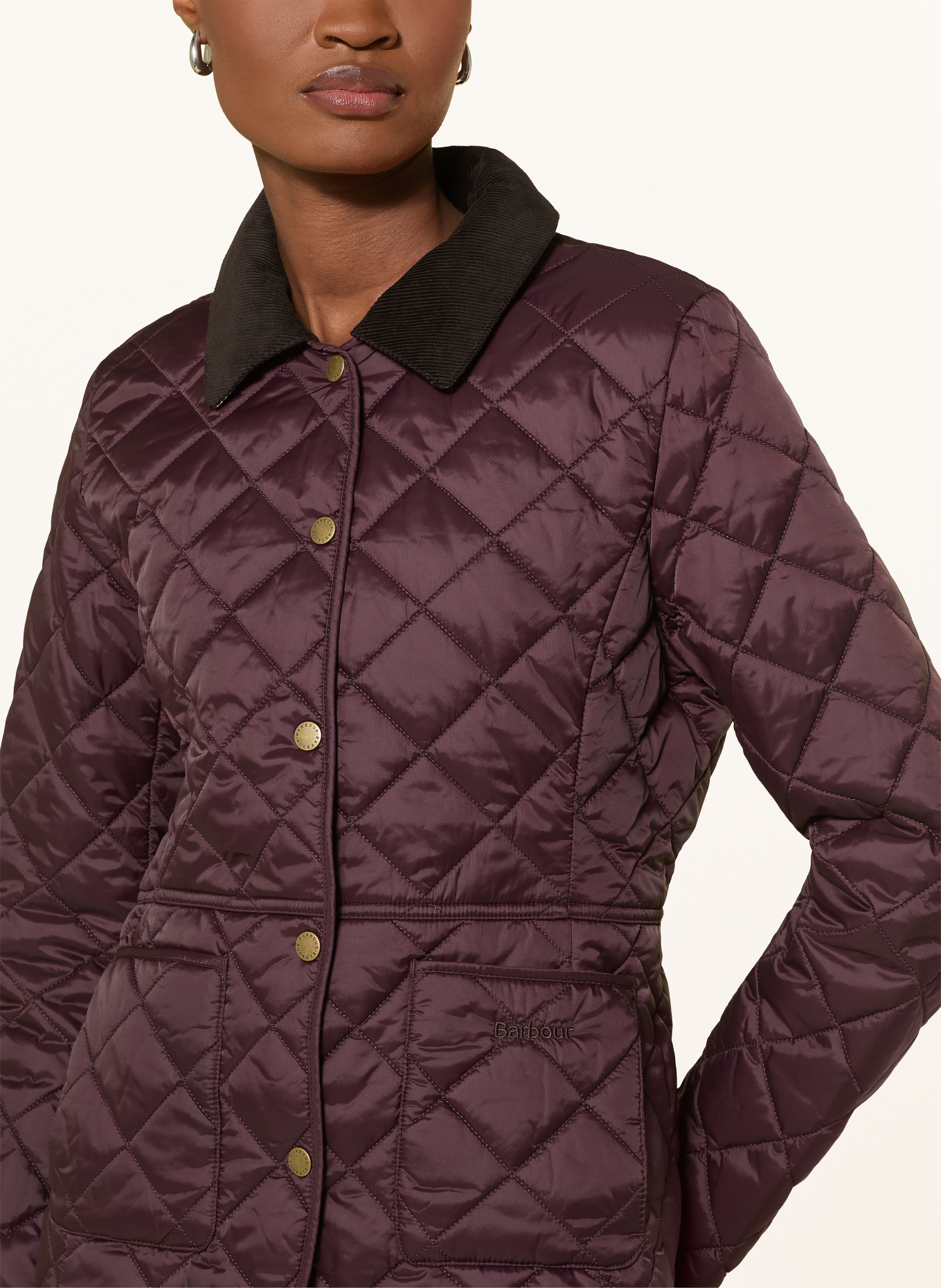 Barbour Jacke DEVERON: DUNKELLILA / DUNKELBRAUN