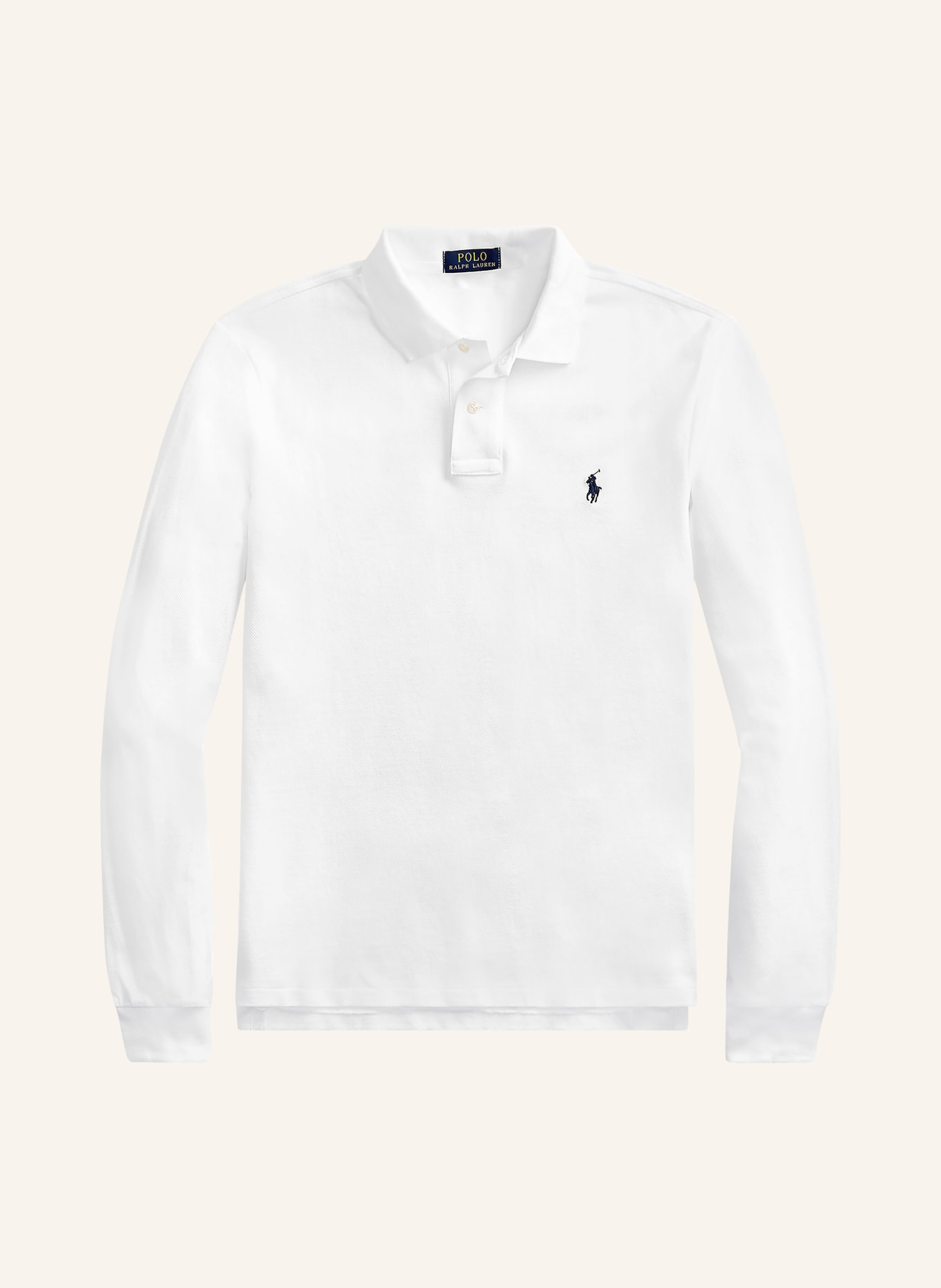 POLO RALPH LAUREN Piqué poloshirt slim fit: WIT