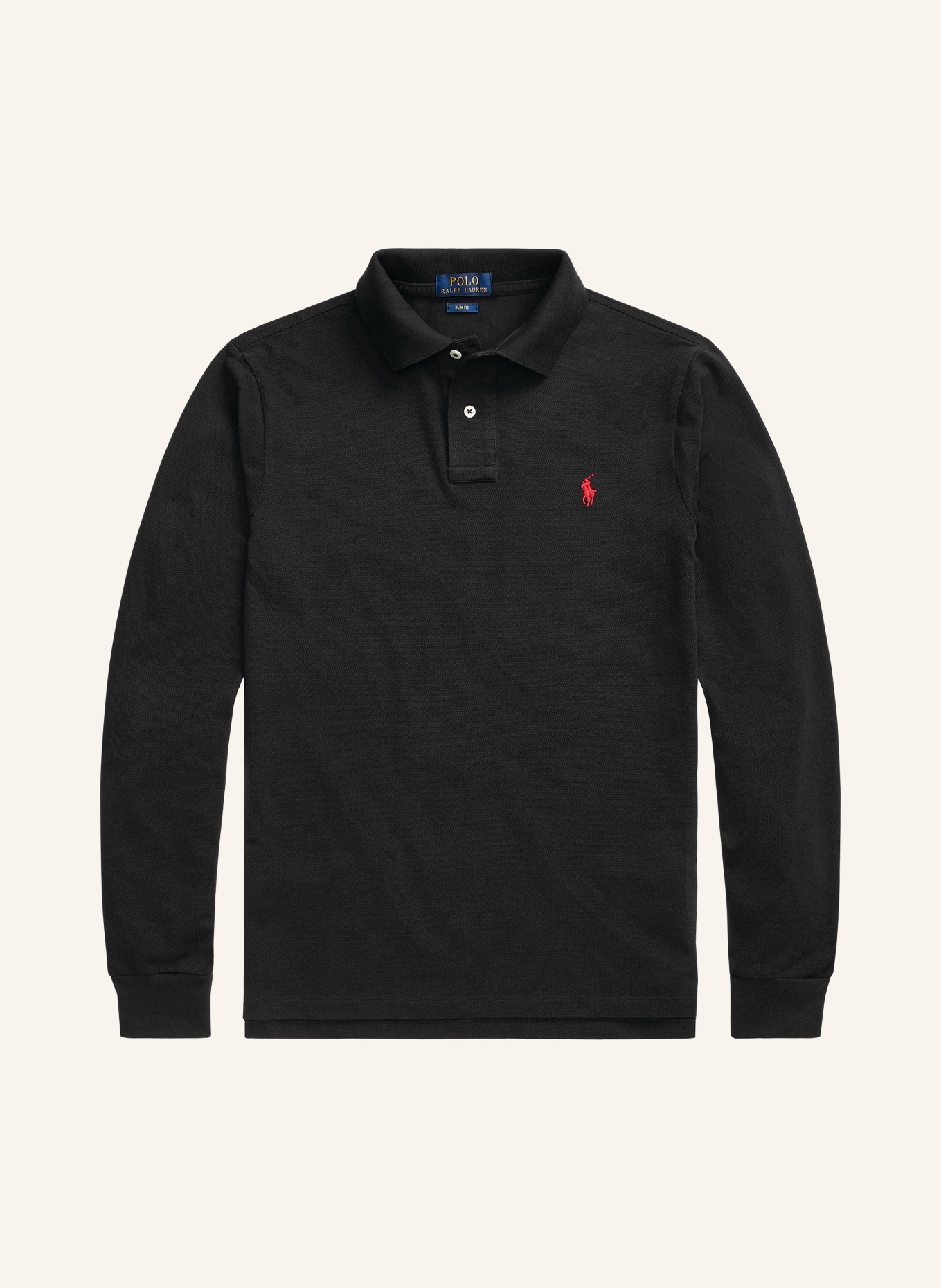 POLO RALPH LAUREN Polokošile z piké Slim Fit: ČERNÁ