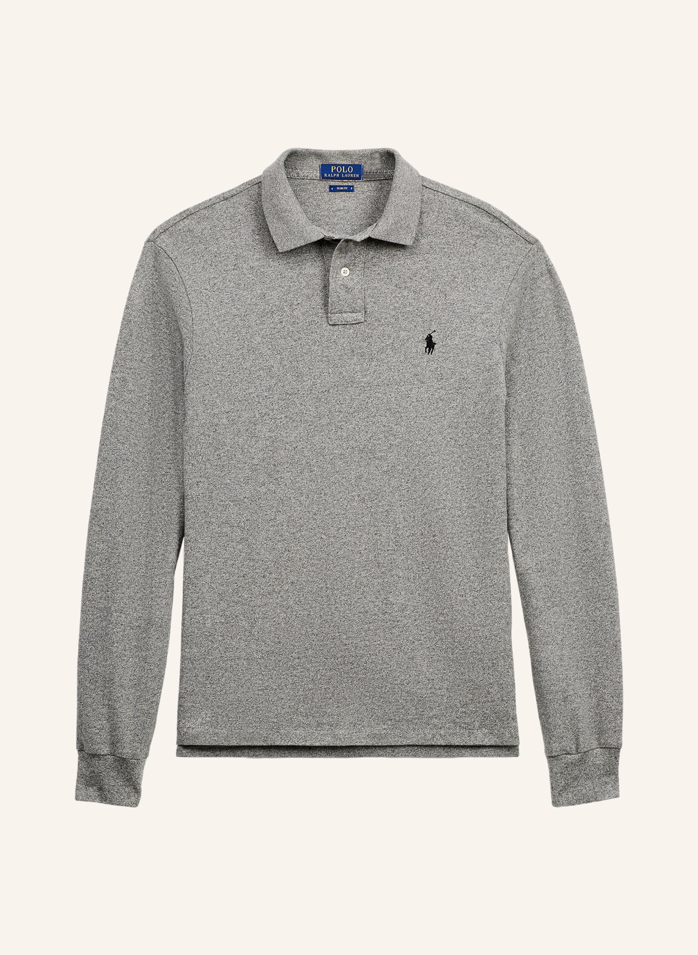 POLO RALPH LAUREN Piqué poloshirt slim fit: GRIJS