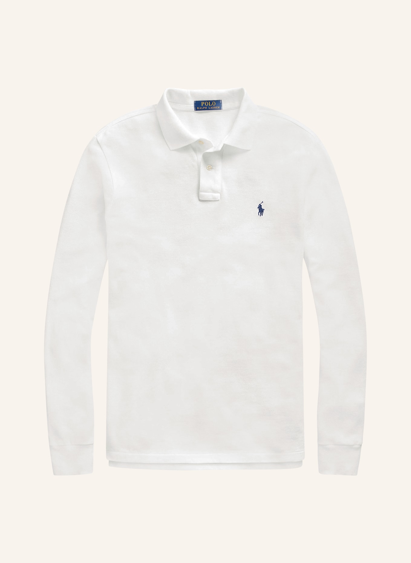 POLO RALPH LAUREN Piqué poloshirt Custom Slim Fit: WIT