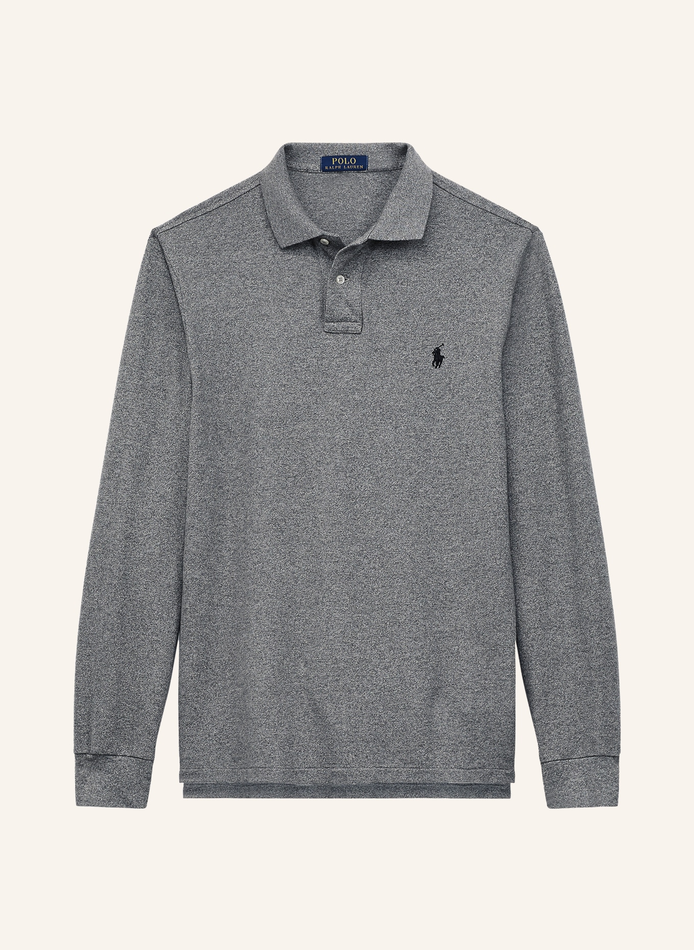 POLO RALPH LAUREN Piqué poloshirt Custom Slim Fit: GRIJS GEMELERKT