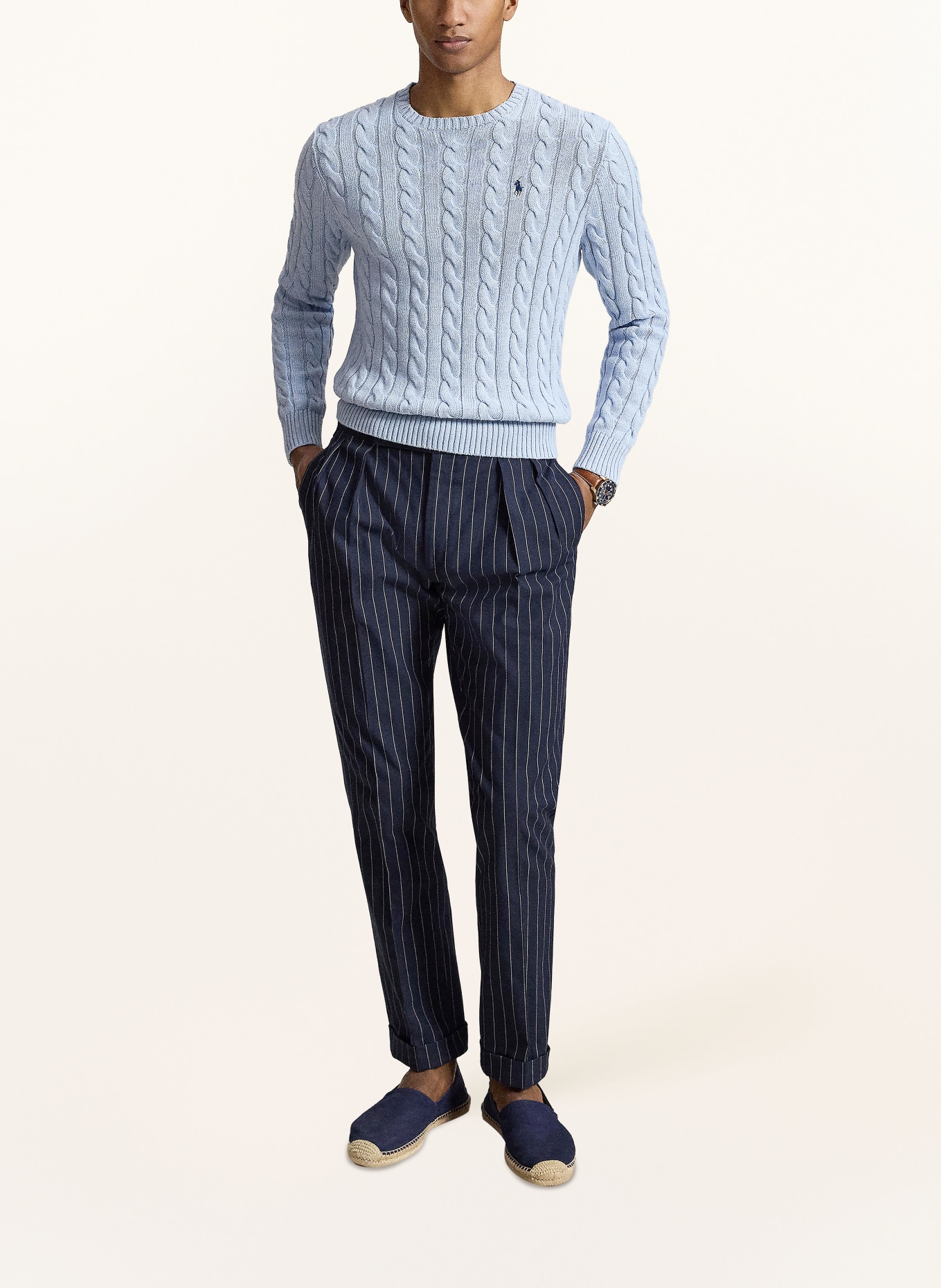 POLO RALPH LAUREN pull: BLEU CLAIR