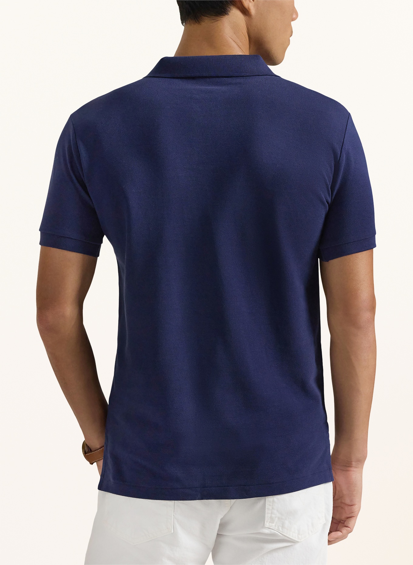 POLO RALPH LAUREN Piqué poloshirt slim fit: DONKERBLAUW