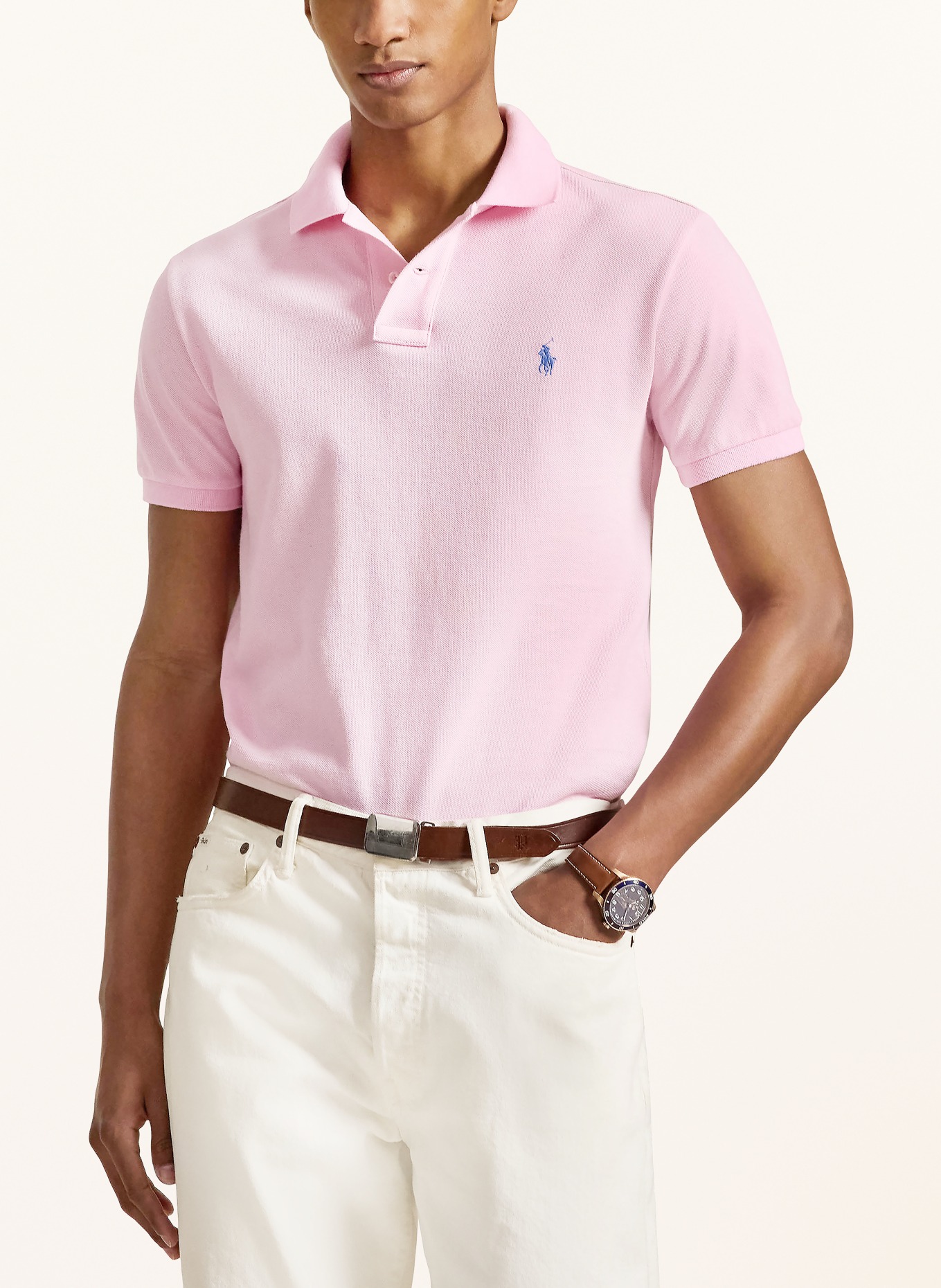 POLO RALPH LAUREN Piqué poloshirt slim fit: ROZE