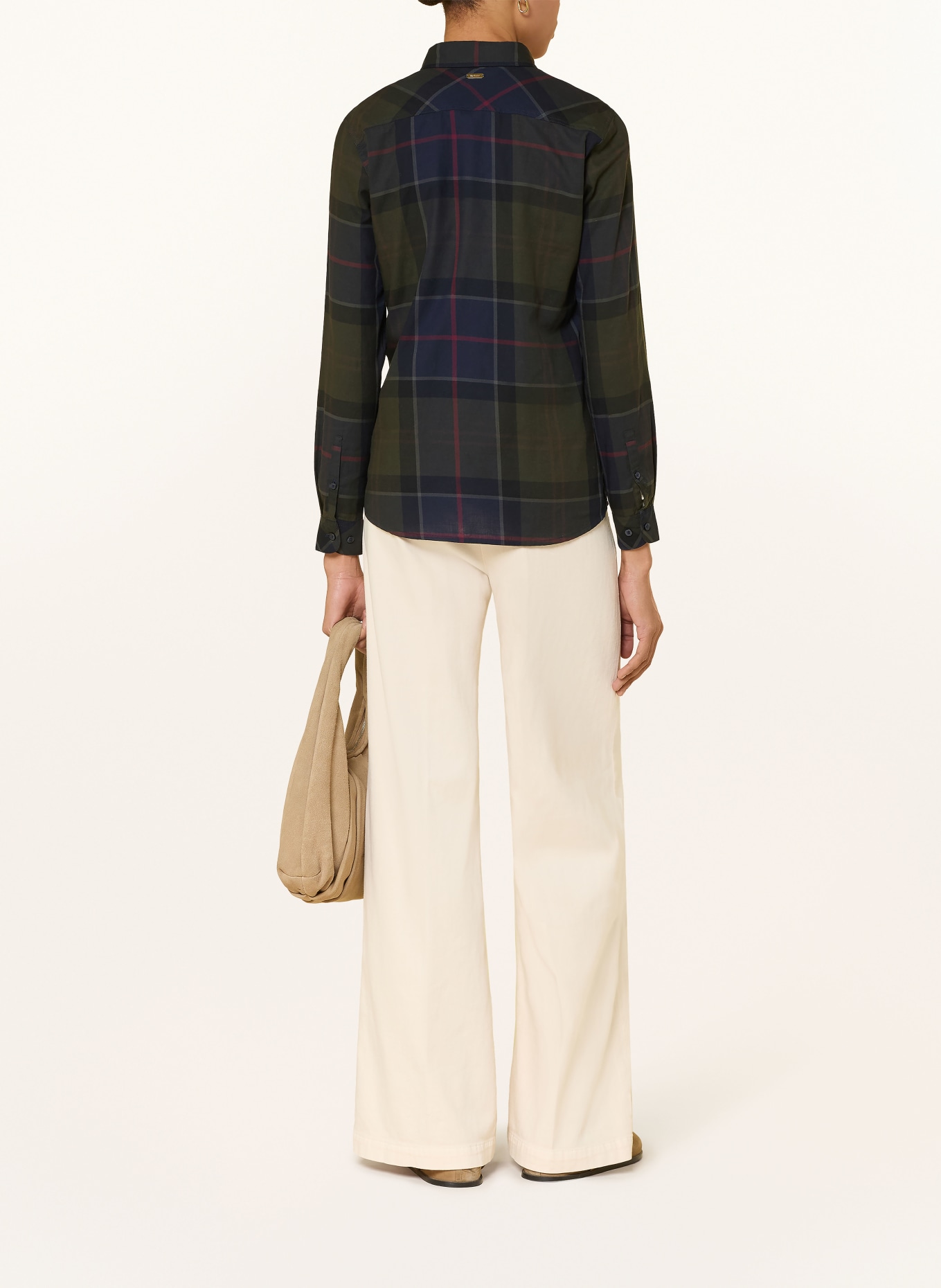 Barbour Hemdbluse BREDON: KHAKI / ROT / DUNKELBLAU