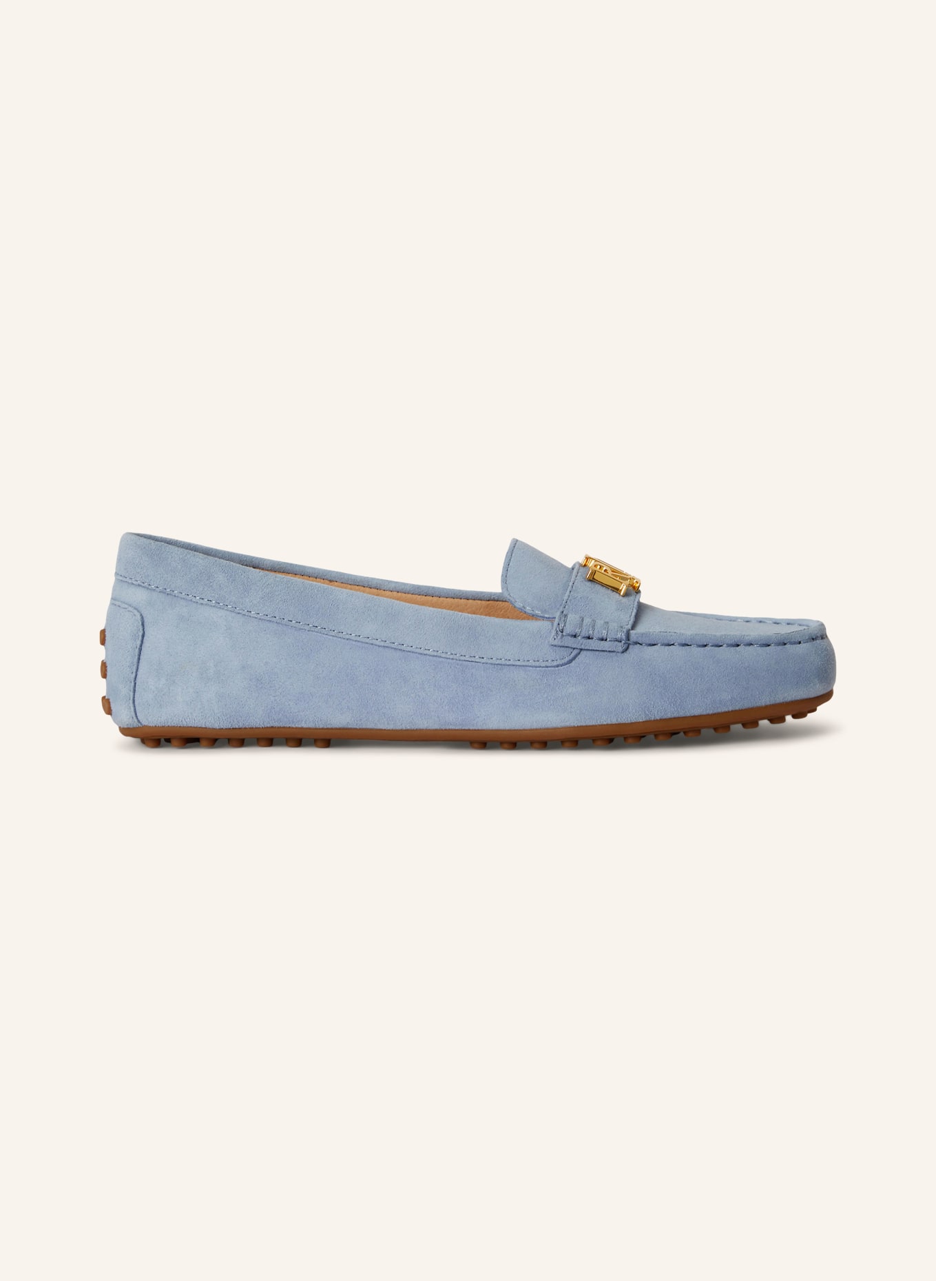 LAUREN RALPH LAUREN Mokassins: HELLBLAU / GOLD