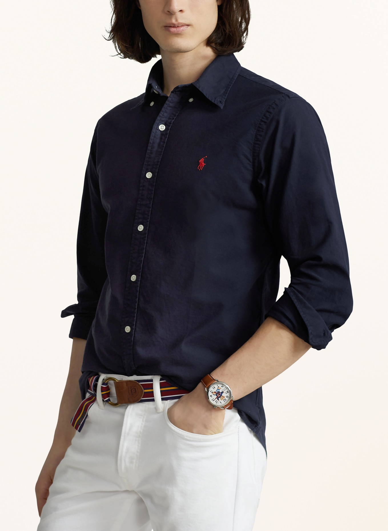 POLO RALPH LAUREN Shirt Custom Fit: DARK BLUE