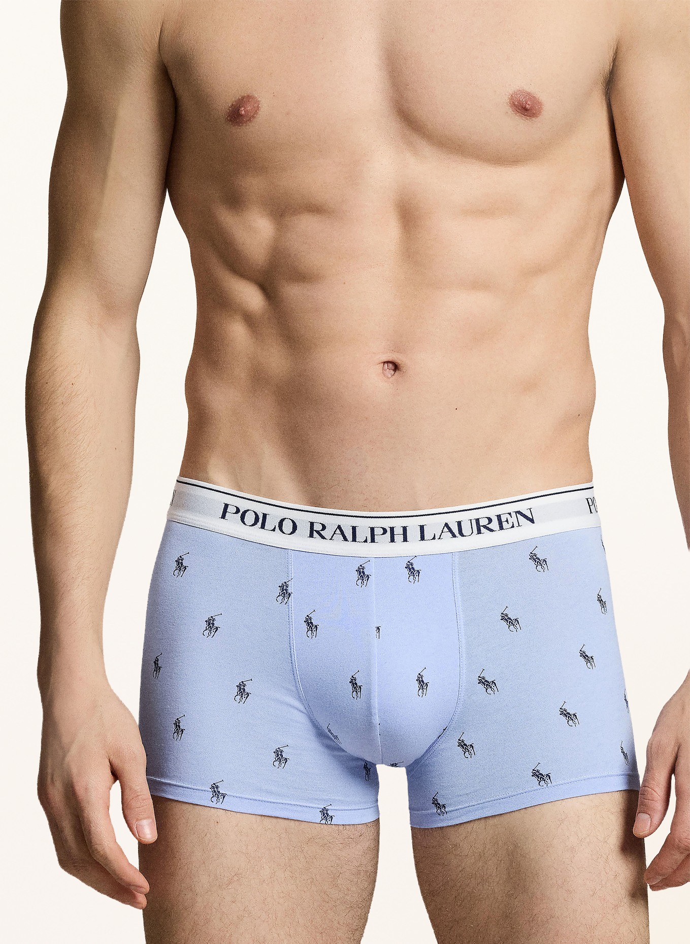 POLO RALPH LAUREN Set de 3 boxeri: ALBASTRU / ALBASTRU DESCHIS / ALBASTRU ÎNCHIS