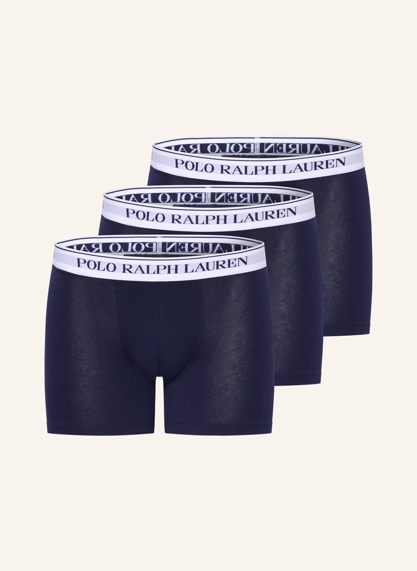POLO RALPH LAUREN 3-pack boxershorts: DONKERBLAUW / WIT