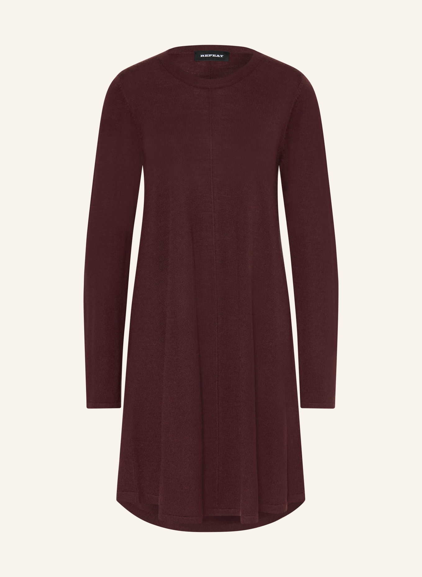 REPEAT Strickkleid: DUNKELROT