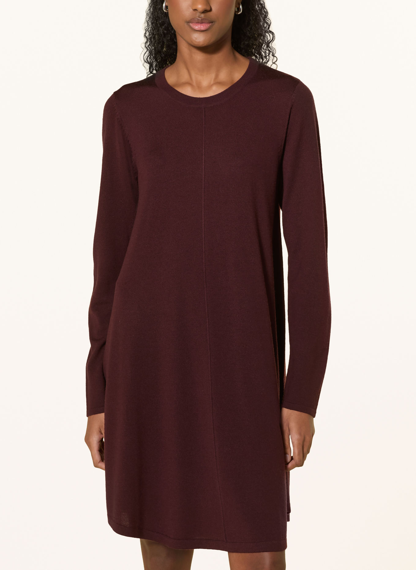 REPEAT Strickkleid: DUNKELROT