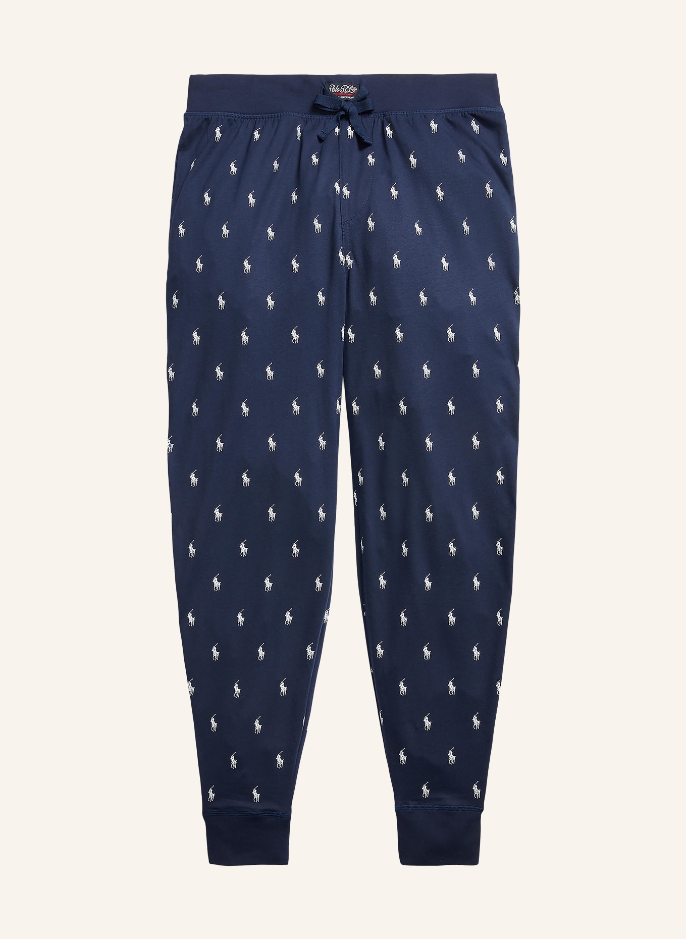 POLO RALPH LAUREN Pohodlné domácí kalhoty: TMAVĚ MODRÁ / BÍLÁ