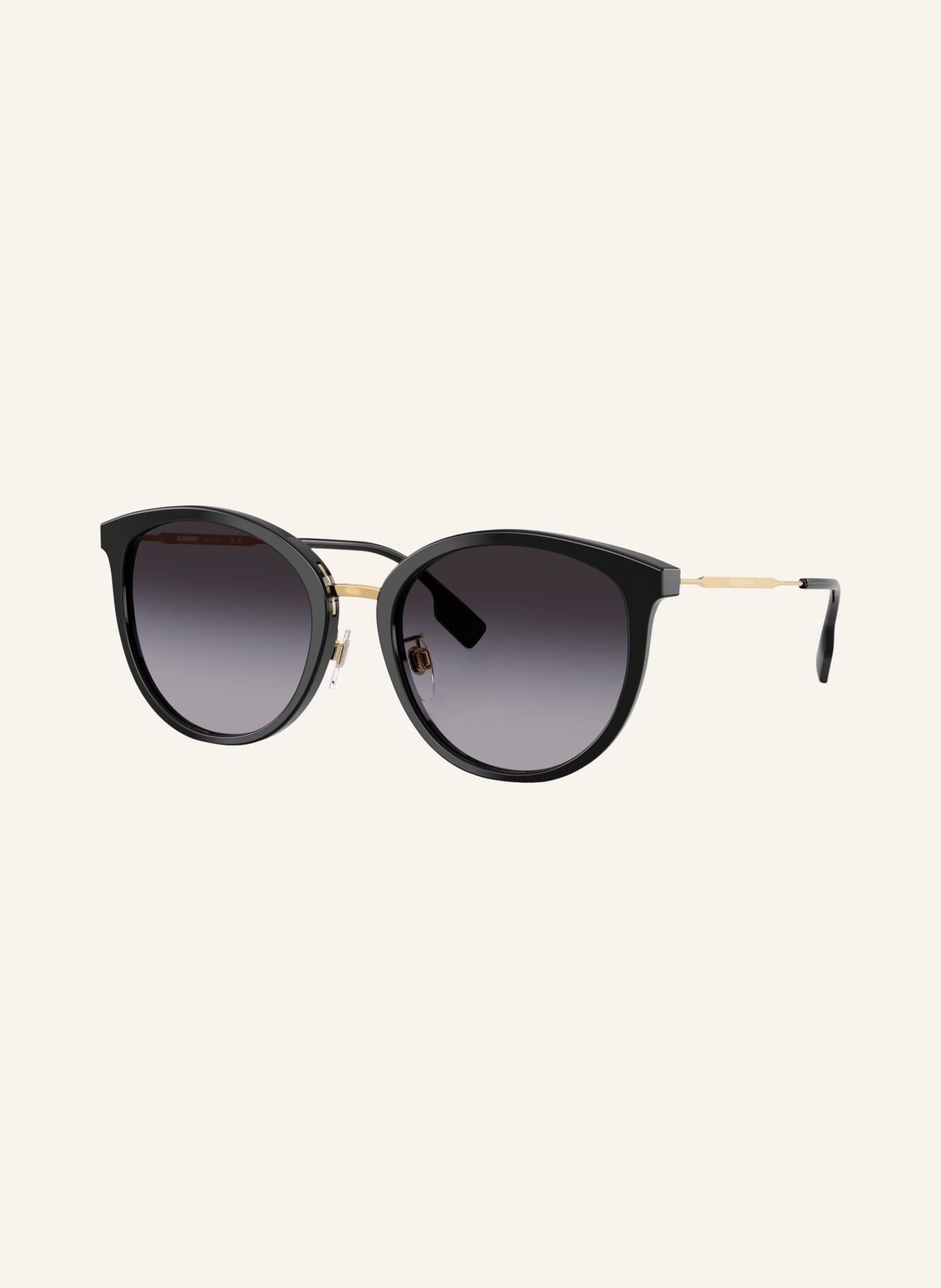 BURBERRY Solglasögon BE4289D: SVART/GRÅT ÖVERGÅNG