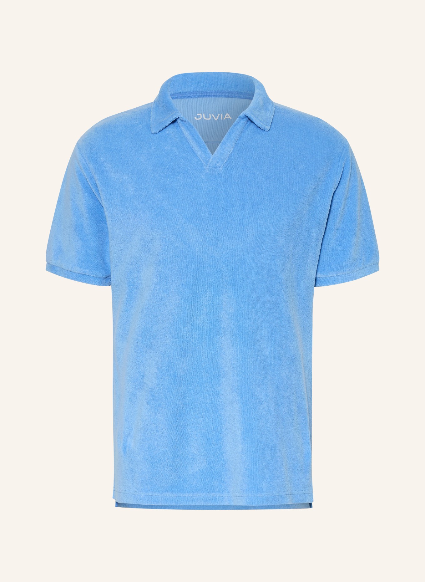 Juvia Badstof poloshirt: LICHTBLAUW
