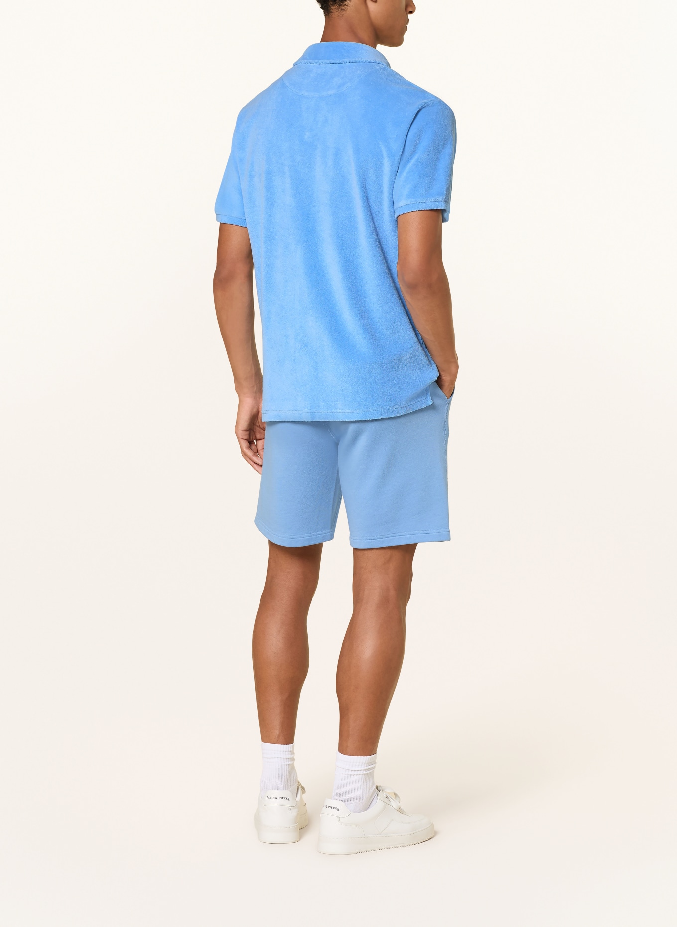 Juvia Badstof poloshirt: LICHTBLAUW