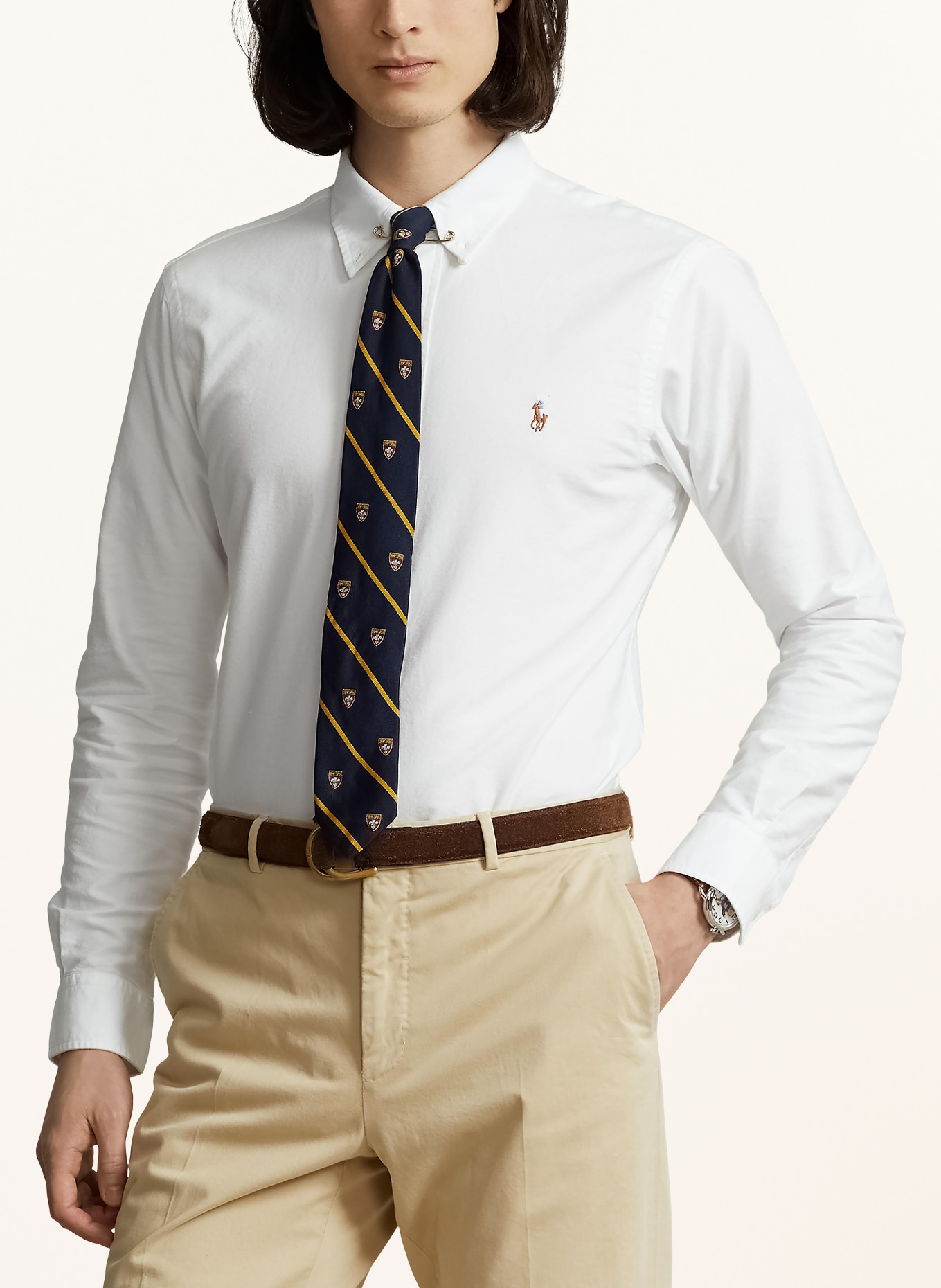 POLO RALPH LAUREN Overhemd Custom Fit: WIT