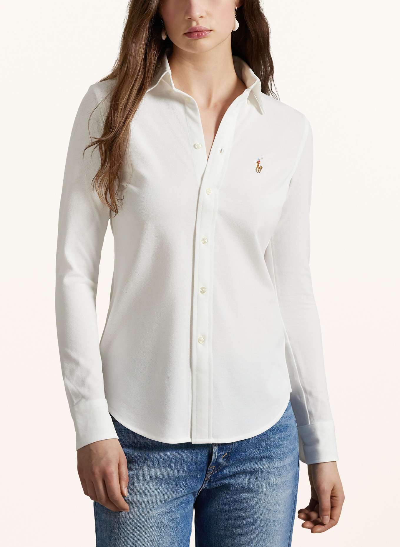POLO RALPH LAUREN overhemdblouse: WIT