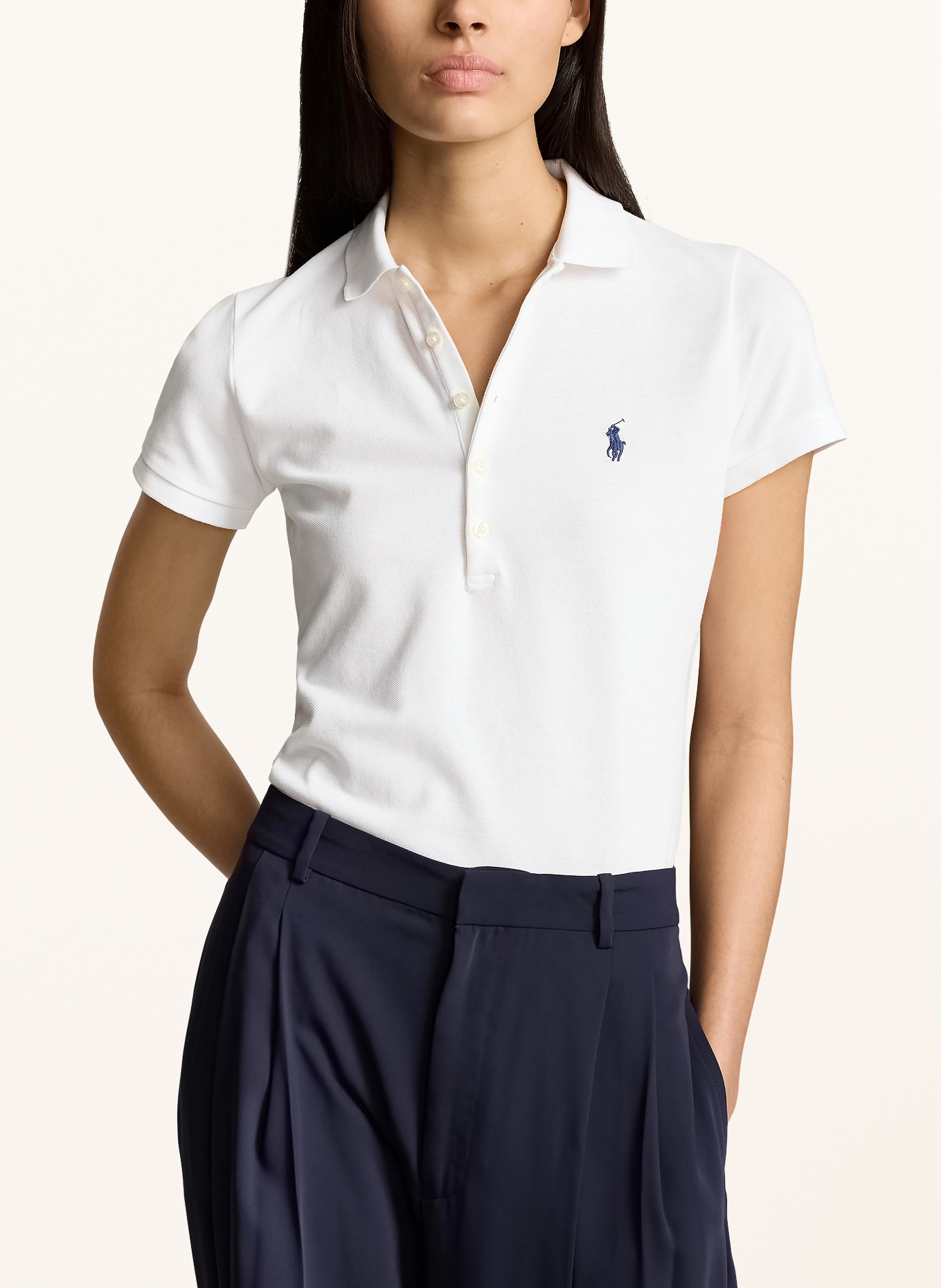 POLO RALPH LAUREN Piqué polo shirt: WHITE