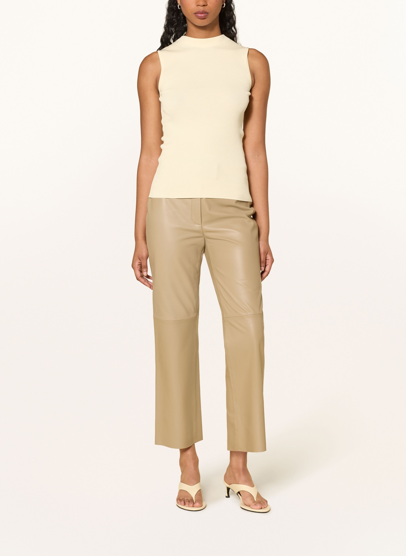 BOSS Top en maille FESKIES: BEIGE