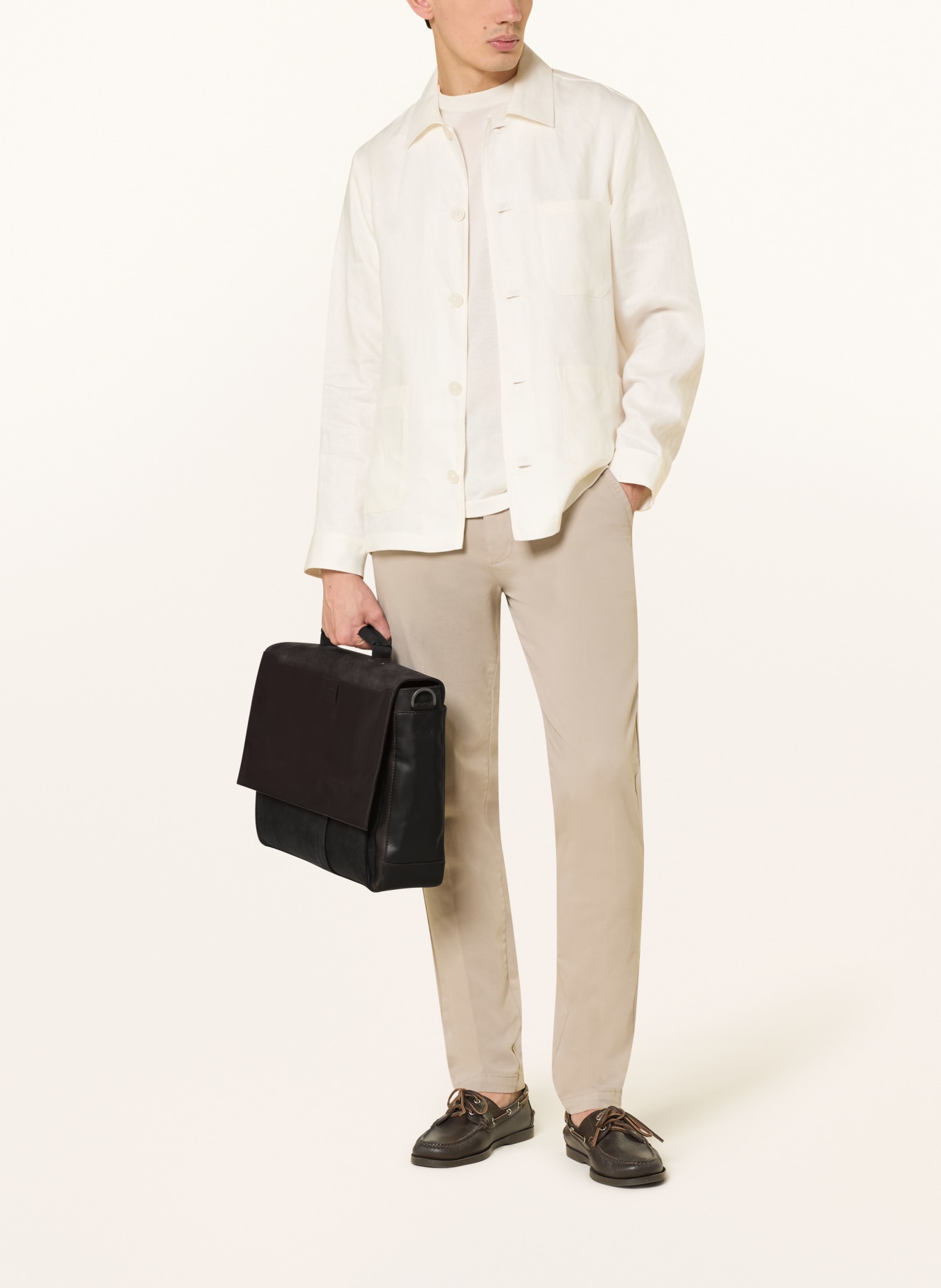 STRELLSON Sacoche pour ordinateur portable BRICK LANE: MARRON FONCÉ