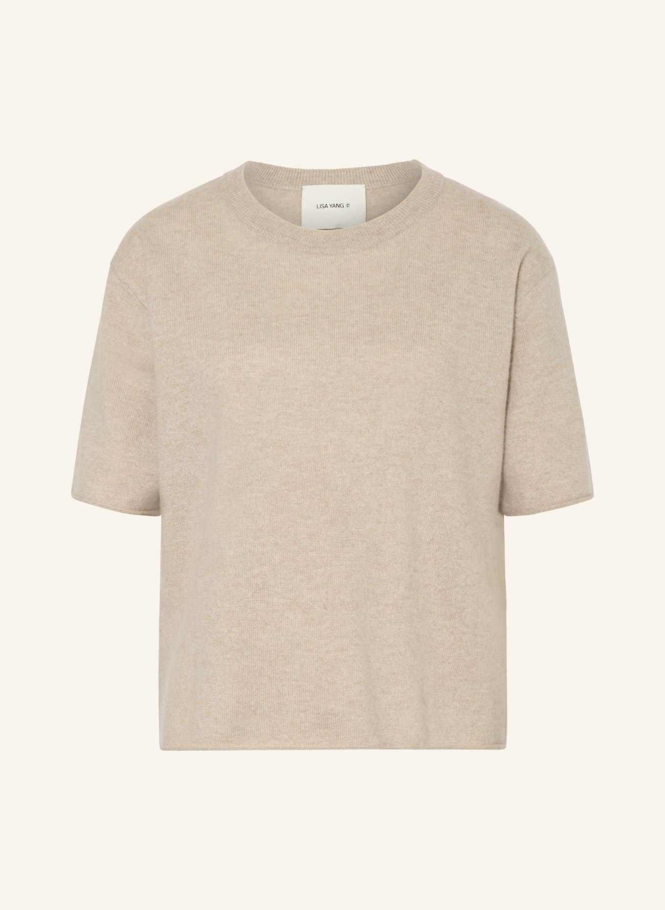 LISA YANG Knit shirt CILA in cashmere: LIGHT BROWN