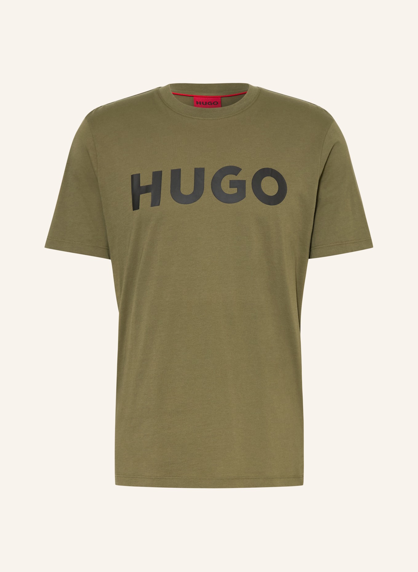 HUGO T-shirt DULIVIO: OLIJF / ZWART