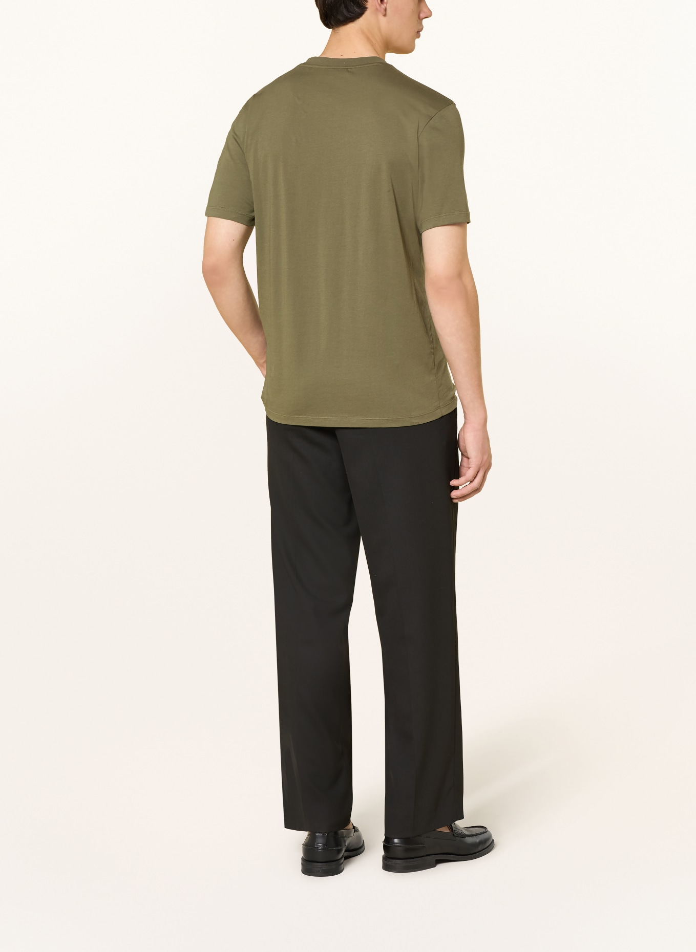 HUGO T-shirt DULIVIO: OLIJF / ZWART