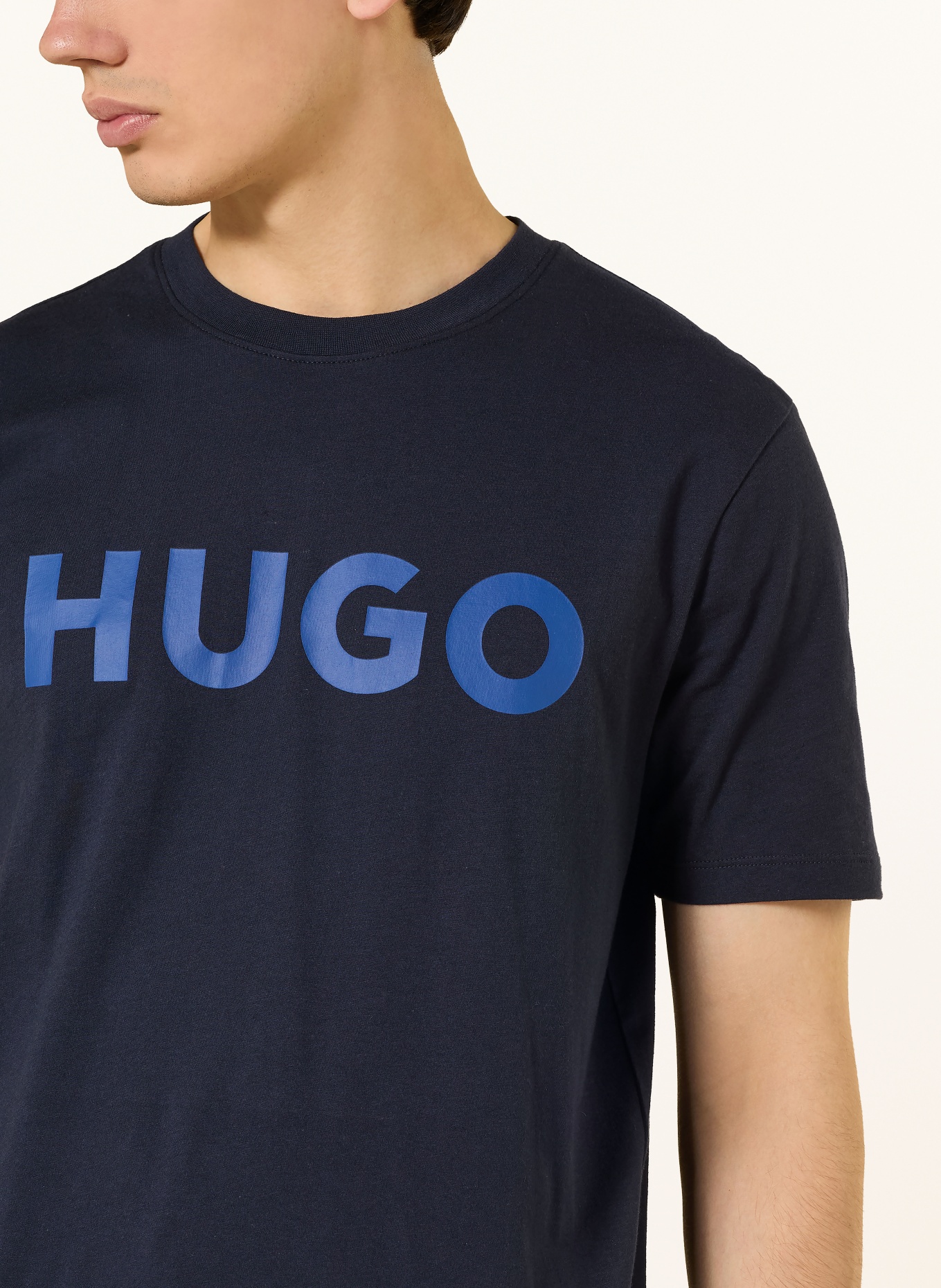 HUGO T-shirt DULIVIO: DONKERBLAUW / BLAUW