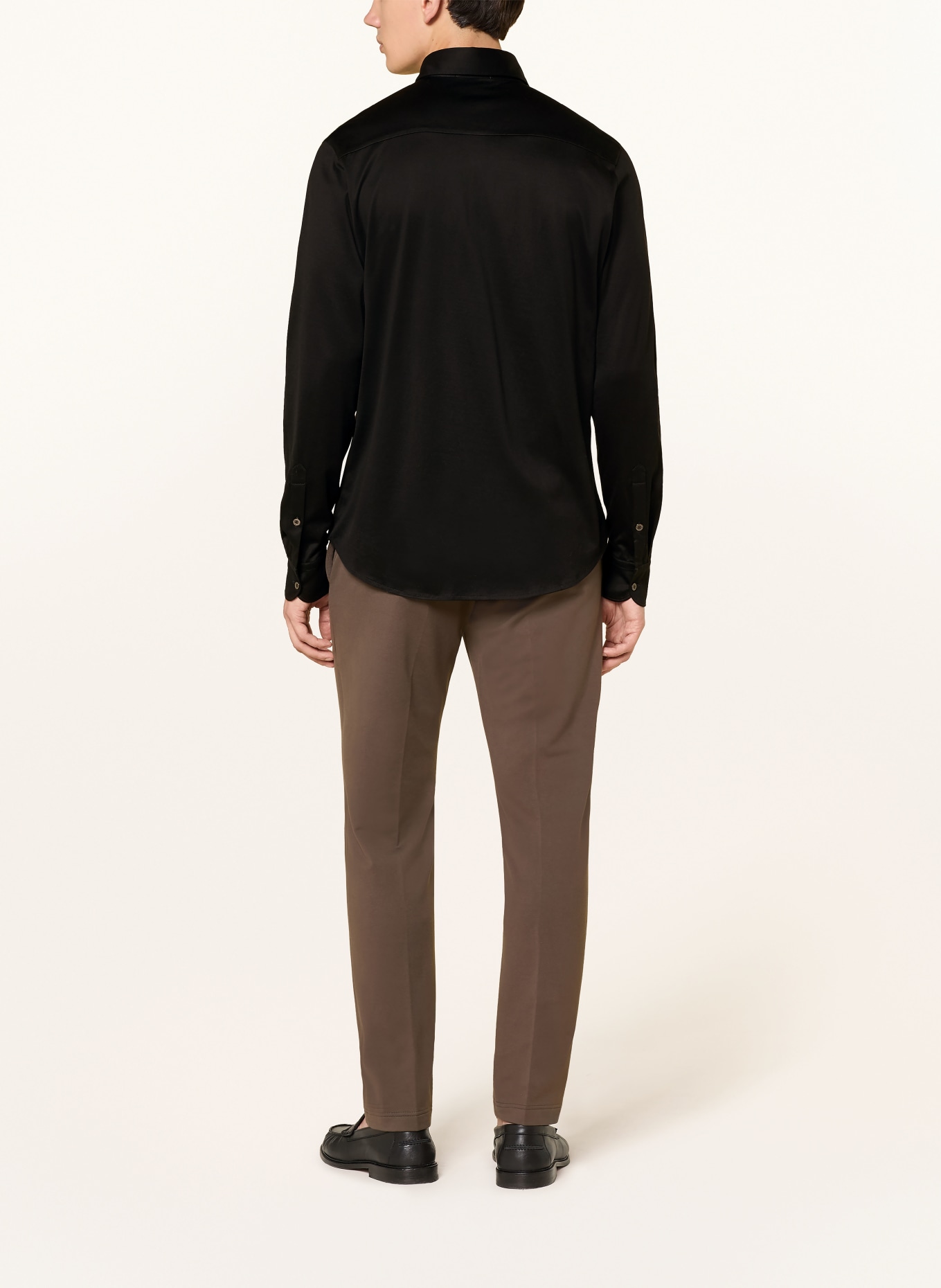 Stefan Brandt Jerseyhemd OTIS Slim Fit: SCHWARZ