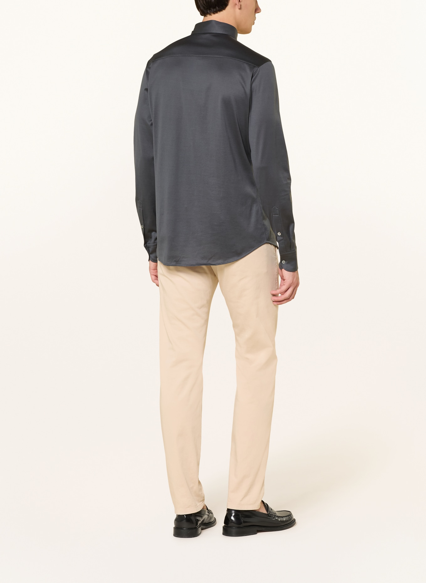 Stefan Brandt Jerseyhemd OTIS Slim Fit: DUNKELGRAU