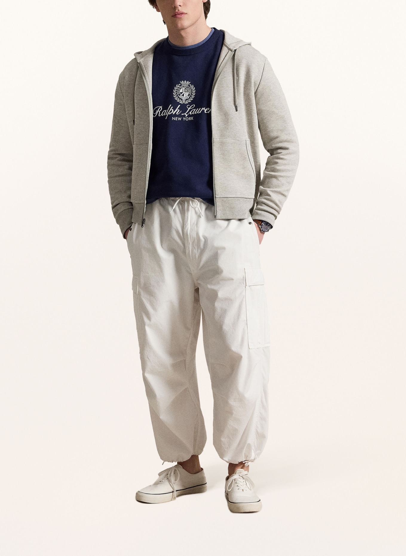 POLO RALPH LAUREN veste de survêtement: GRIS