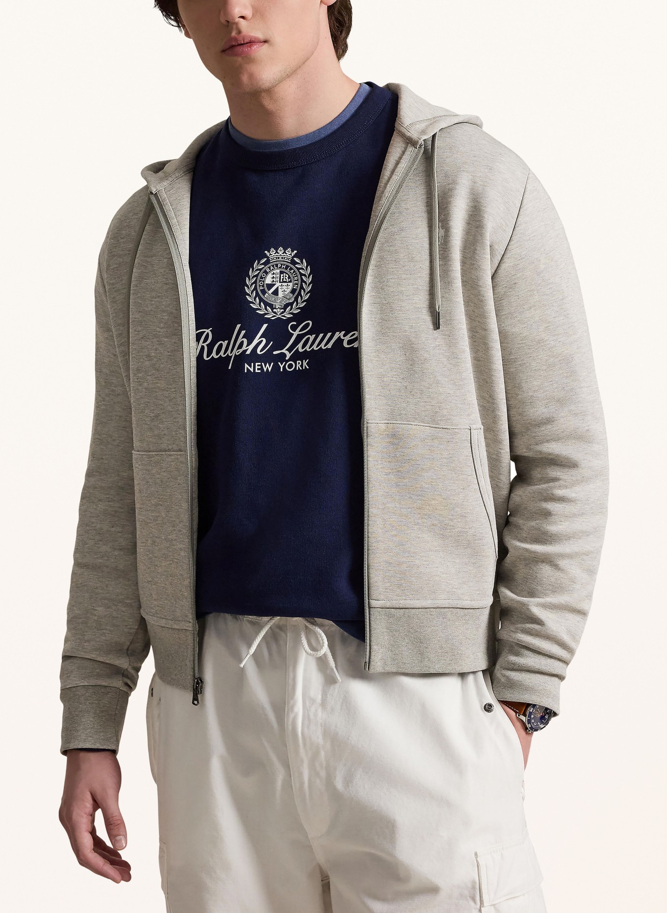 POLO RALPH LAUREN veste de survêtement: GRIS