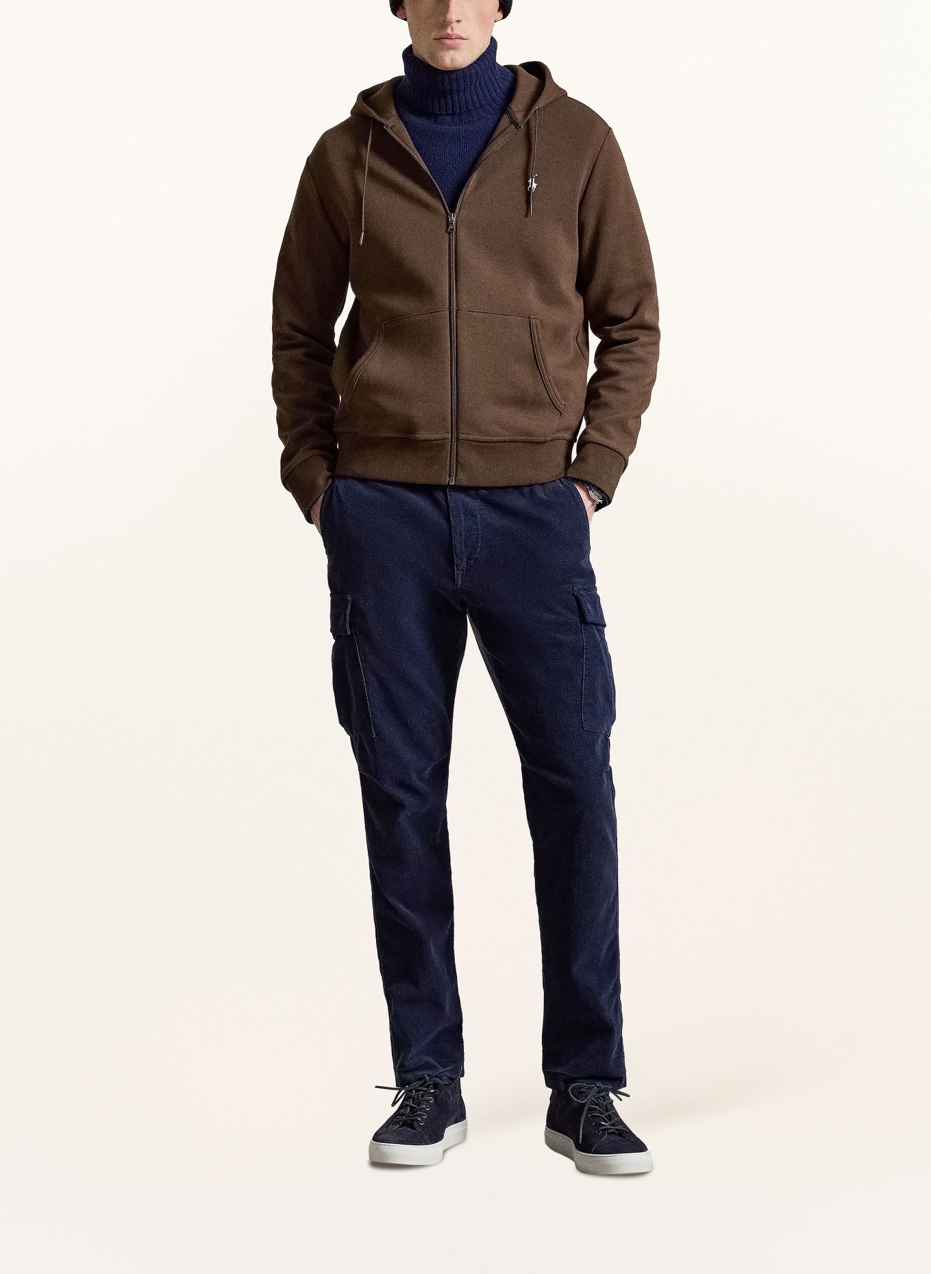 POLO RALPH LAUREN veste de survêtement: MARRON