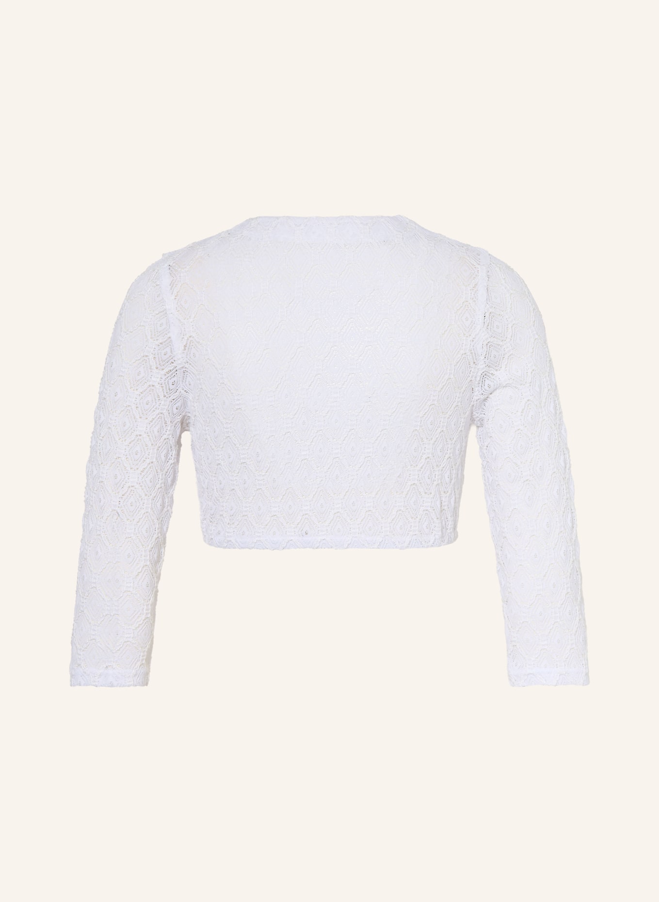 WALDORFF Dirndlbluse aus Spitze mit 3/4-Arm: WEISS