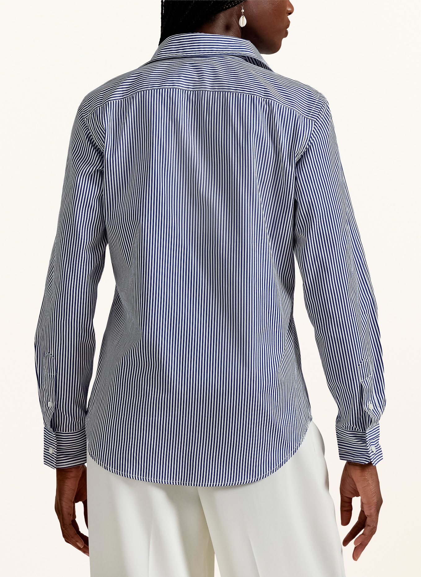 POLO RALPH LAUREN Shirt blouse: DARK BLUE / WHITE