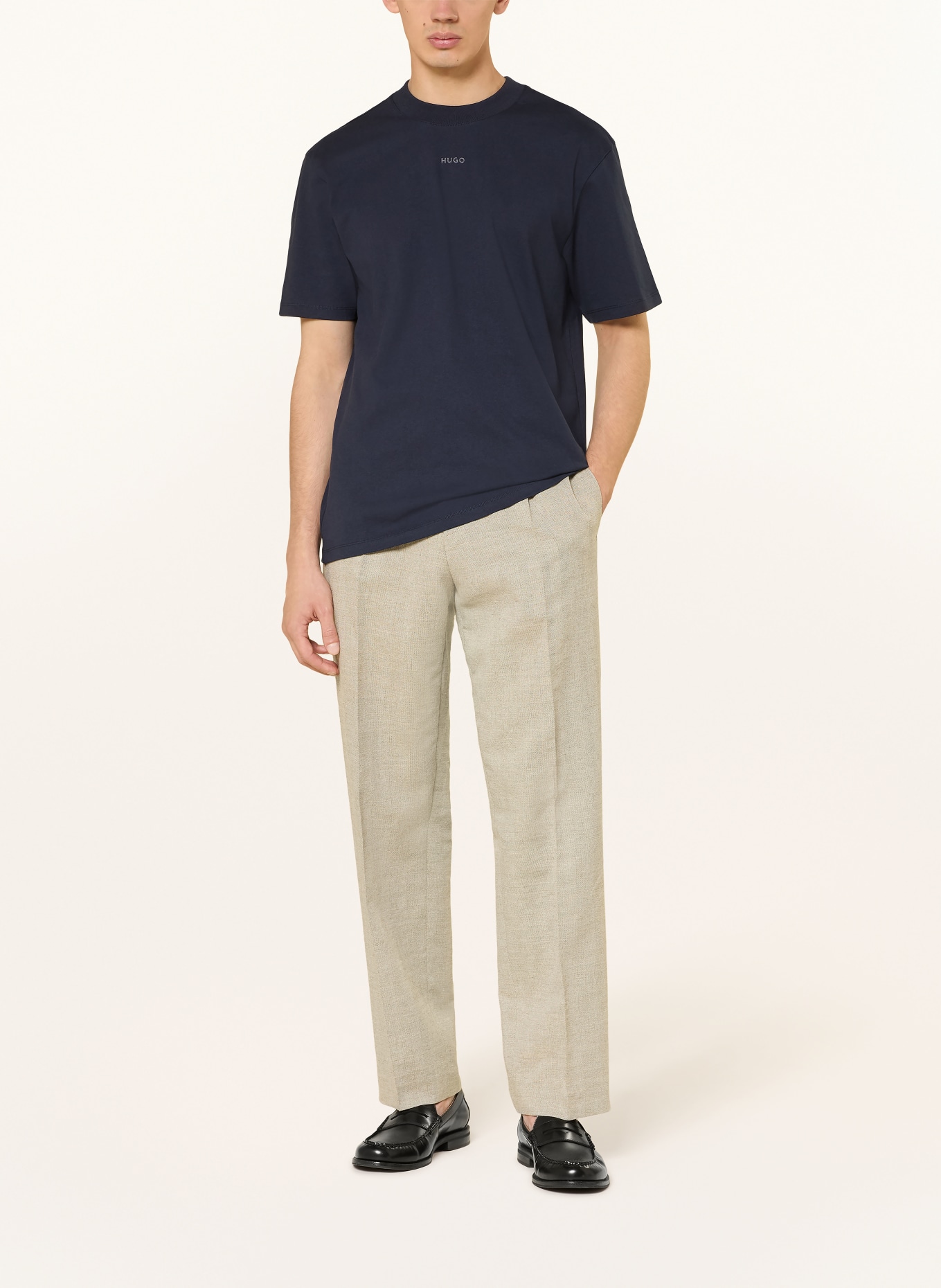 HUGO T-Shirt DAPOLINO: DUNKELBLAU