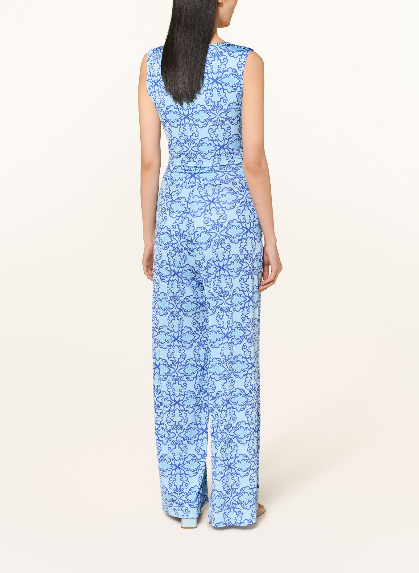 marivie Jersey jumpsuit SUMMERTIME: LIGHT BLUE / LIGHT YELLOW / BLUE