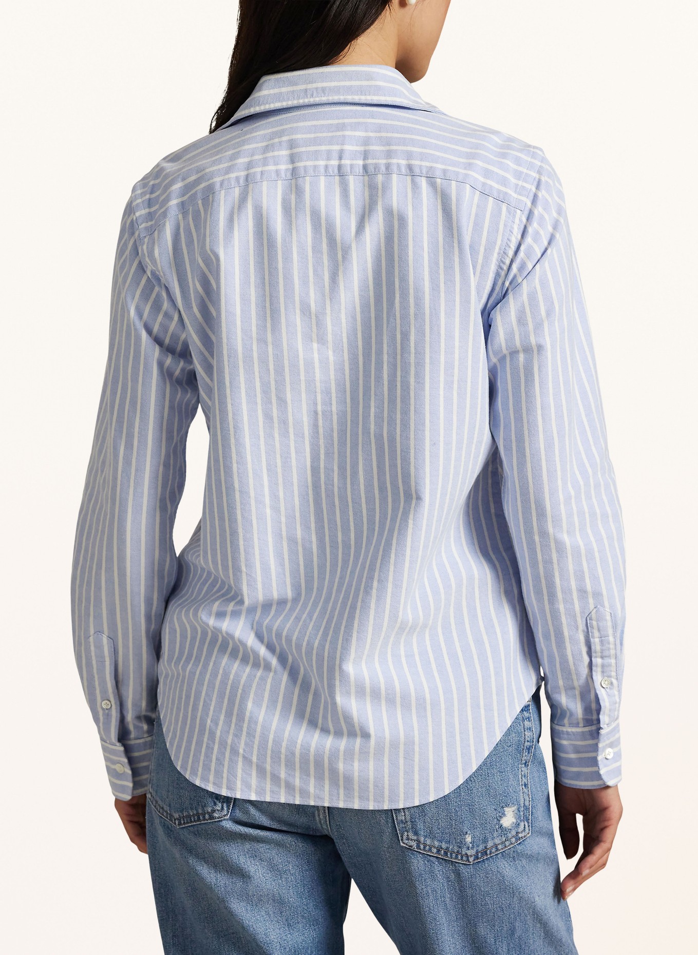POLO RALPH LAUREN overhemdblouse: LICHTBLAUW / WIT