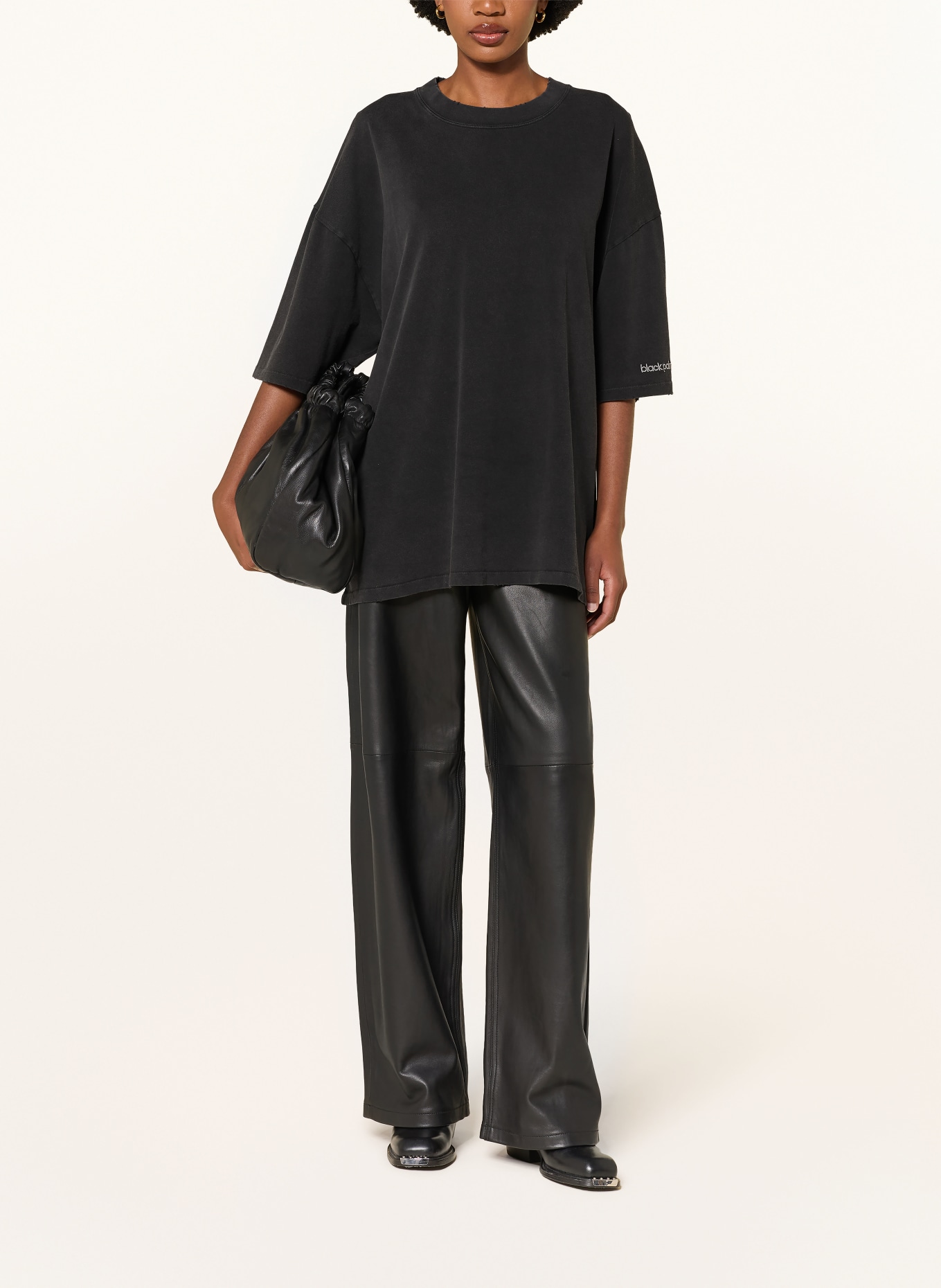 black palms Oversized-Shirt: DUNKELGRAU
