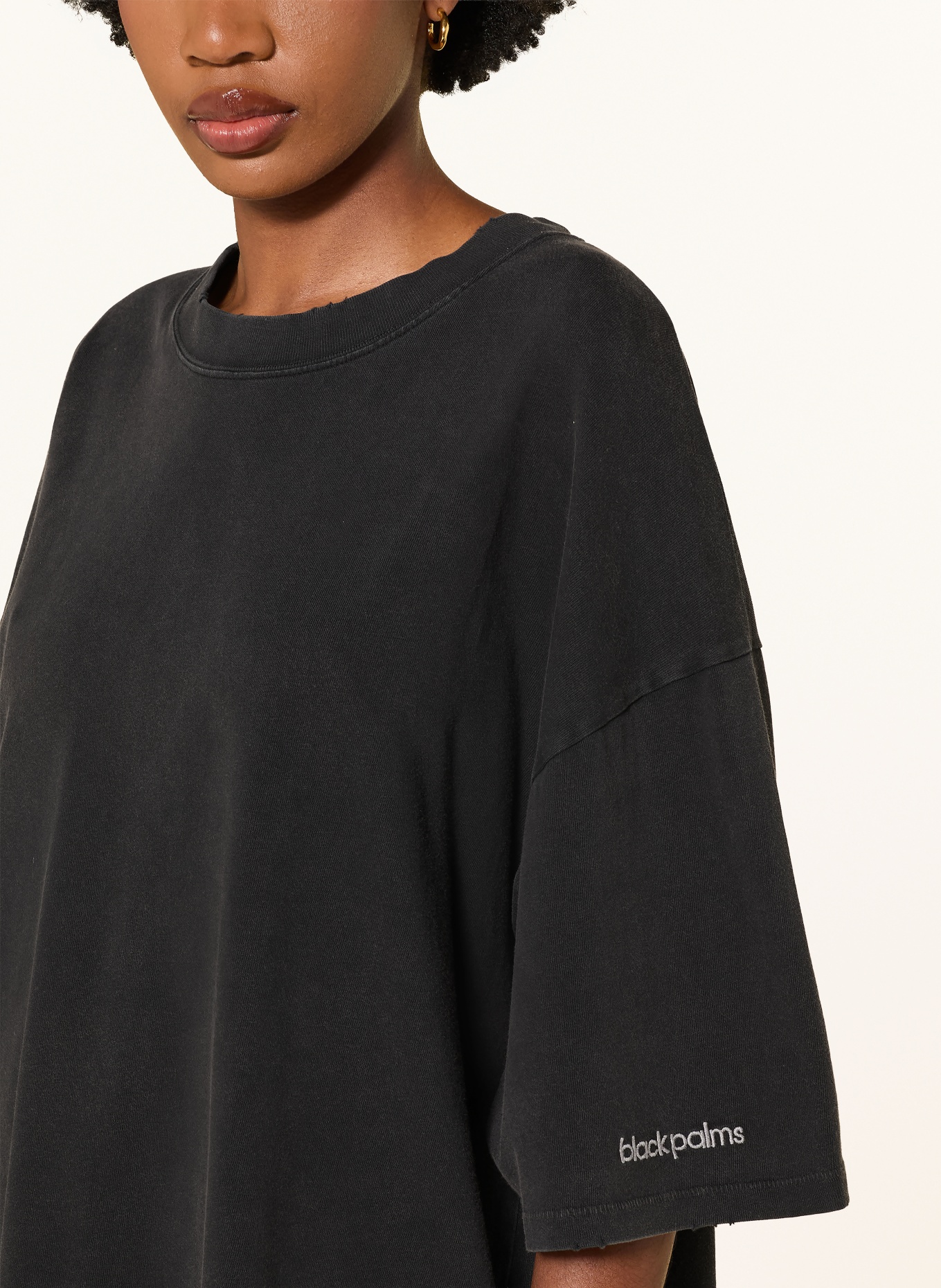 black palms Oversized-Shirt: DUNKELGRAU