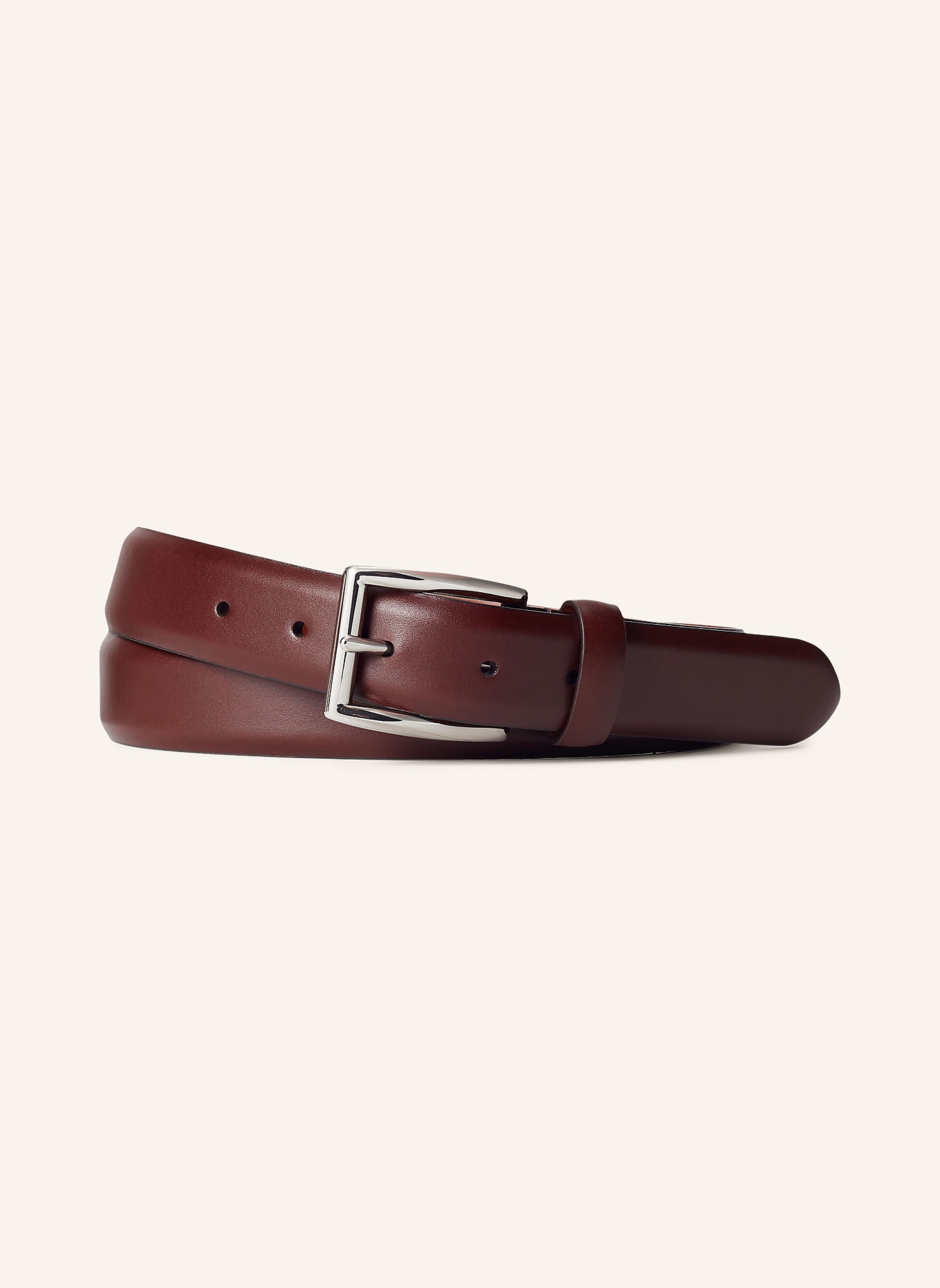 POLO RALPH LAUREN Leren riem: MARRON FONCÉ
