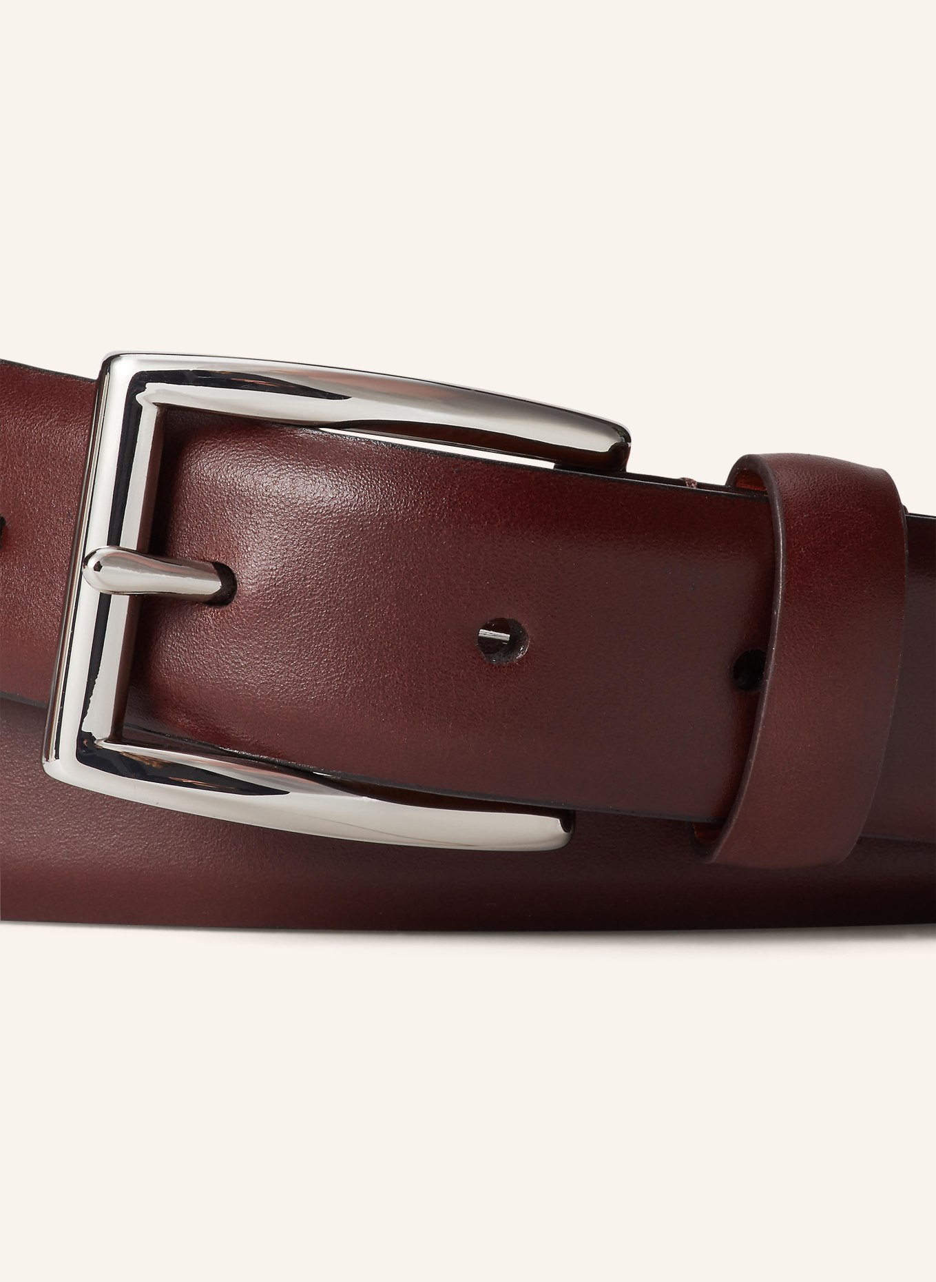 POLO RALPH LAUREN Leren riem: MARRON FONCÉ