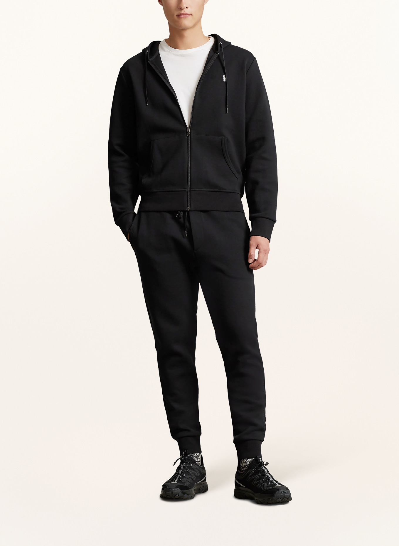 POLO RALPH LAUREN Sweat jacket: BLACK