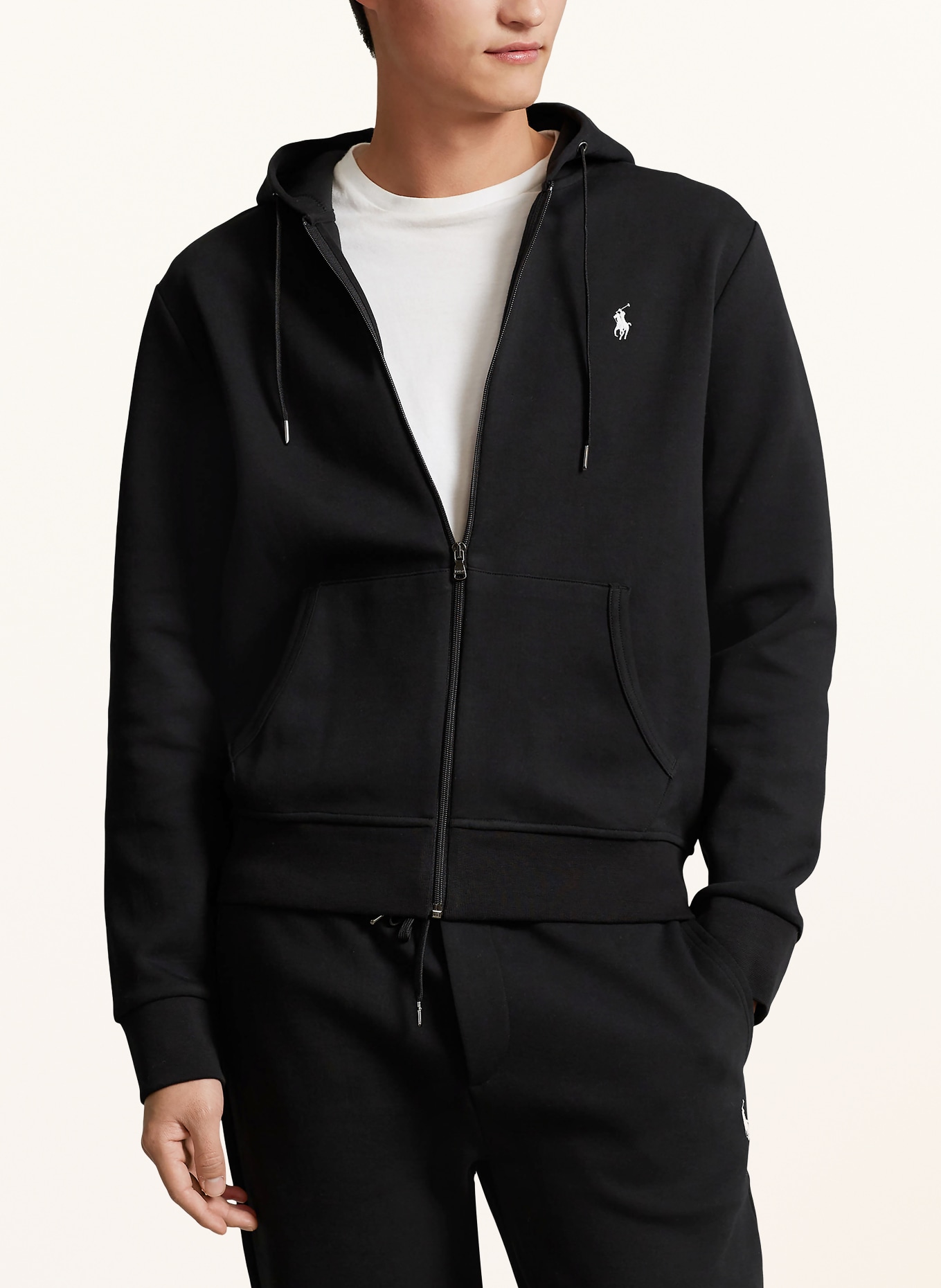 POLO RALPH LAUREN Sweat jacket: BLACK