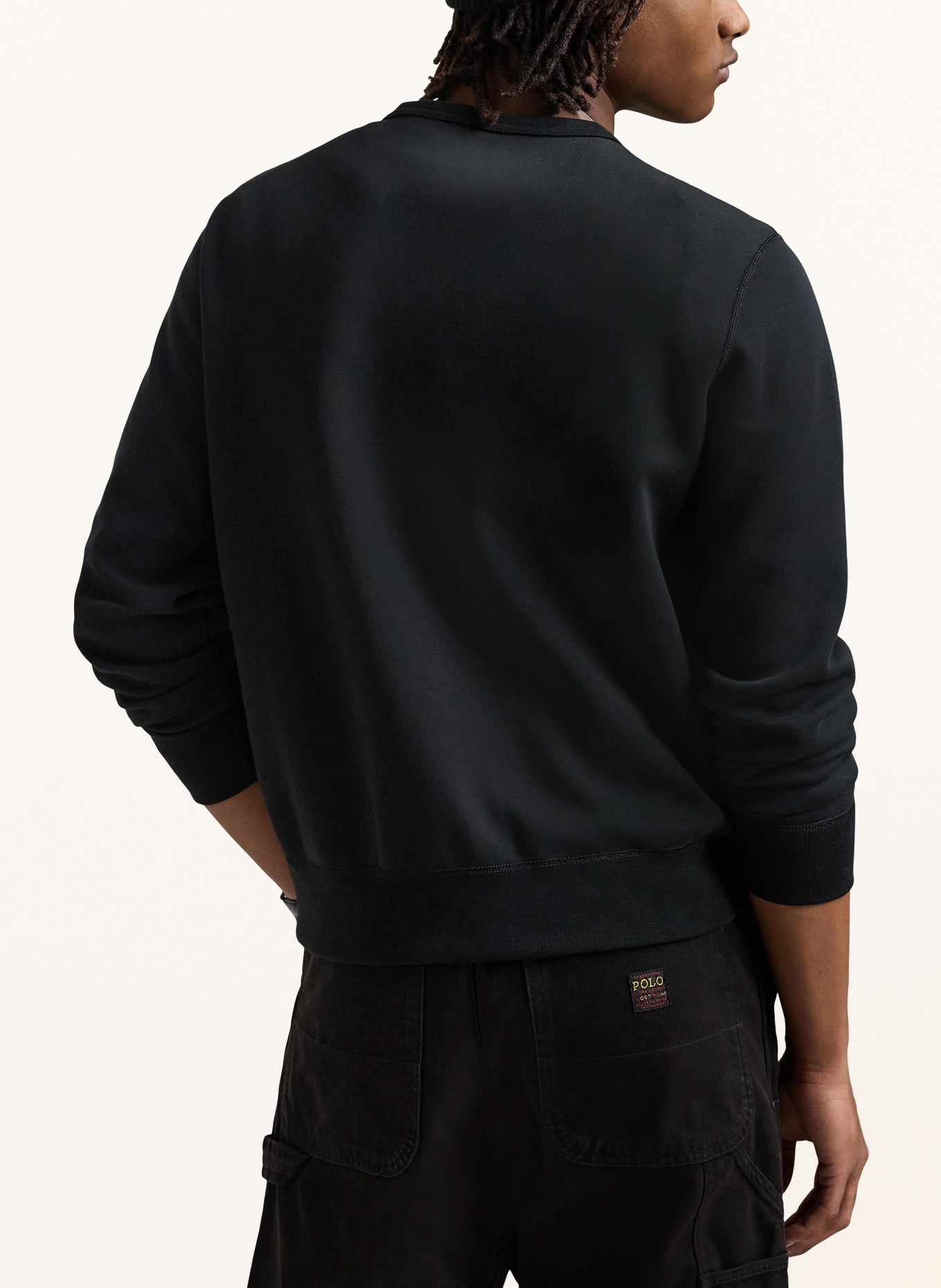 POLO RALPH LAUREN Sweatshirt: ZWART / WIT
