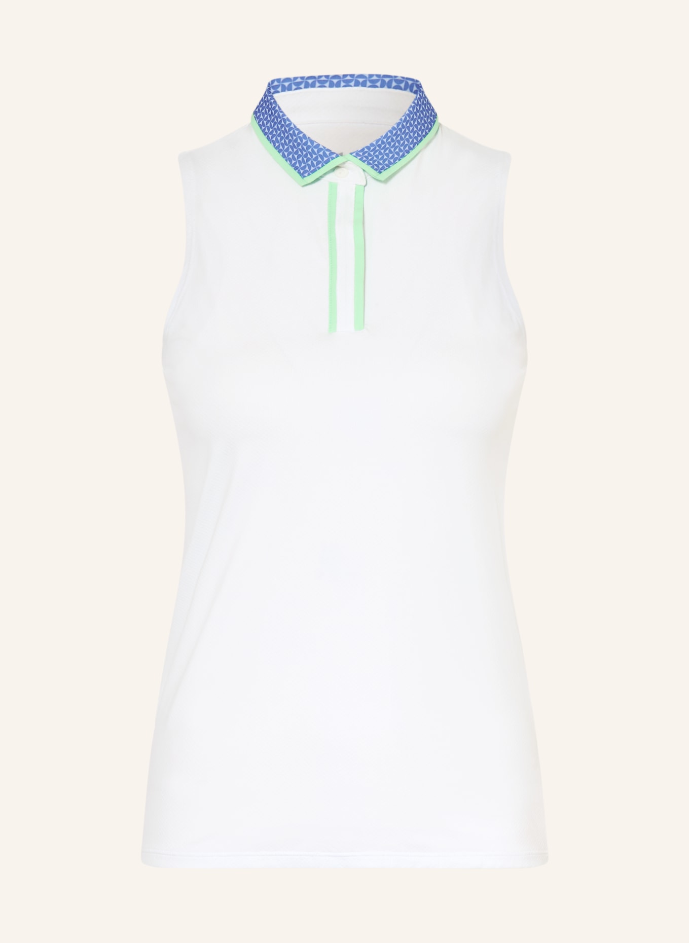 UNDER ARMOUR Functional Polo Shirt UA ISO CHILL: WHITE / PURPLE / LIGHT GREEN