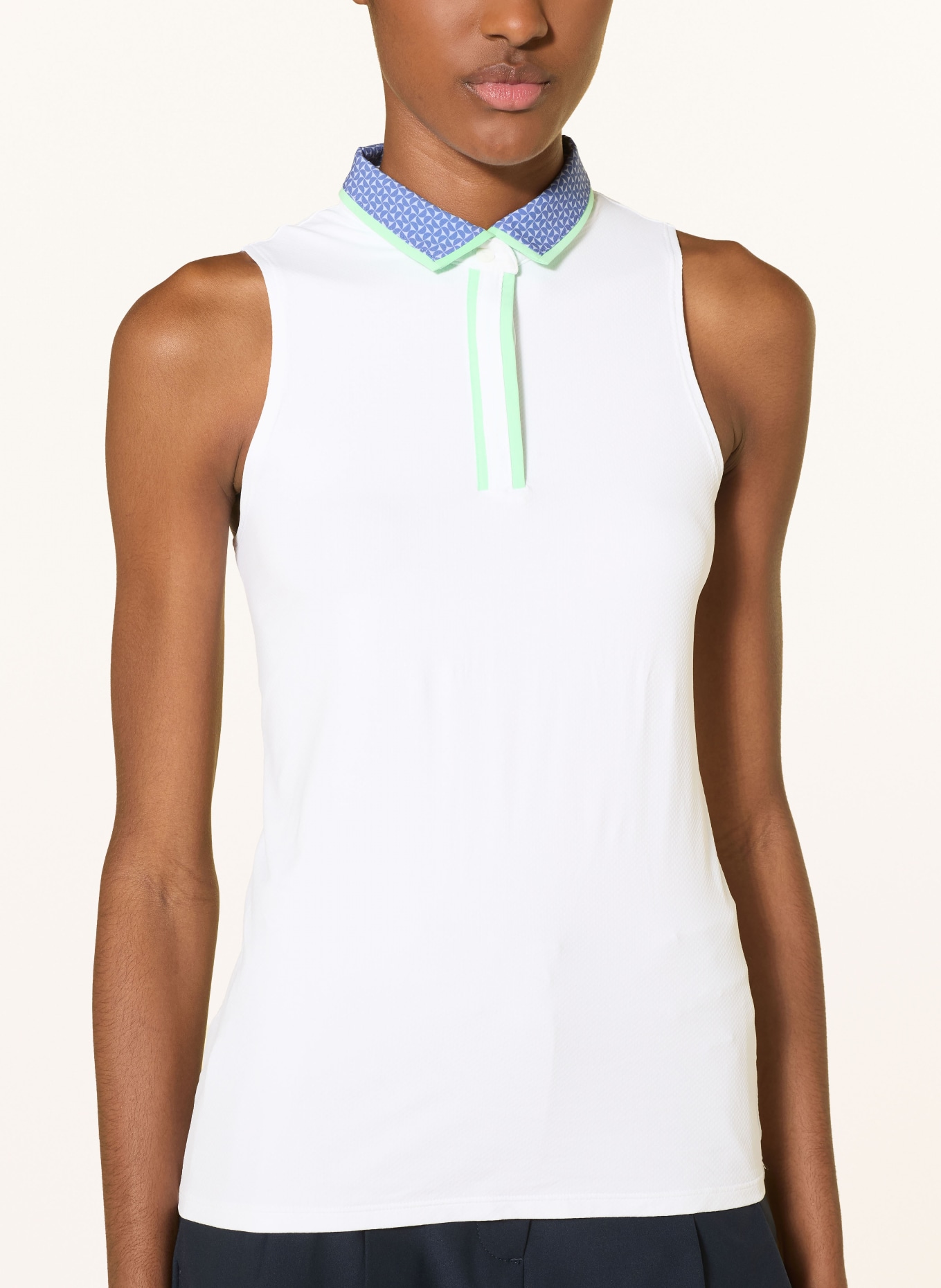 UNDER ARMOUR Functional Polo Shirt UA ISO CHILL: WHITE / PURPLE / LIGHT GREEN